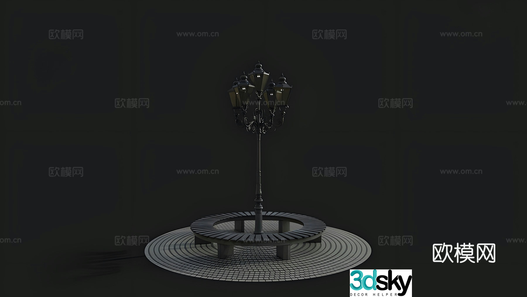 Old street light 3d model