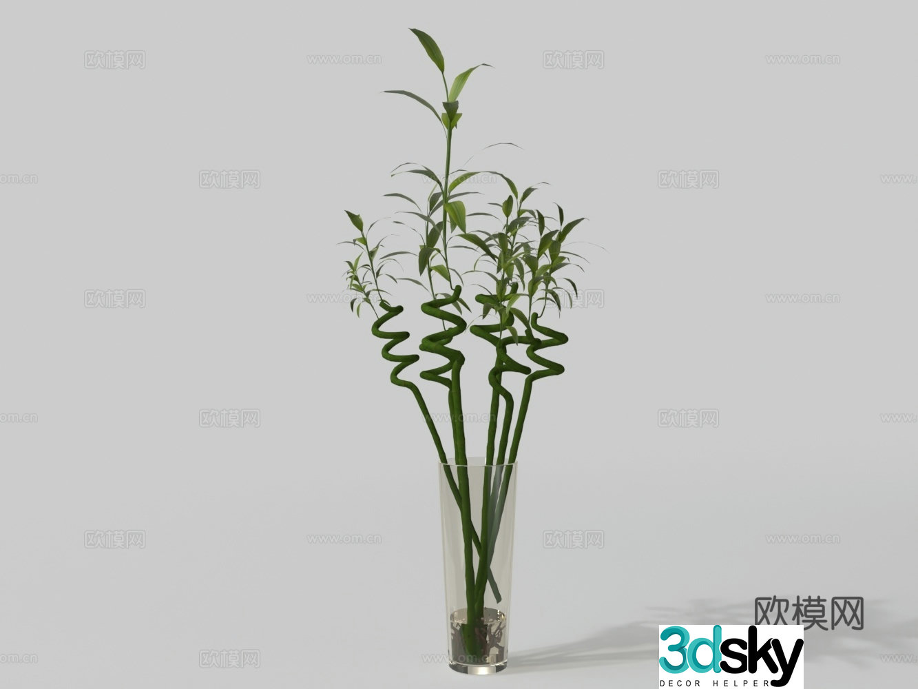 Plants and flowers landed in the aquatic plants 3D model