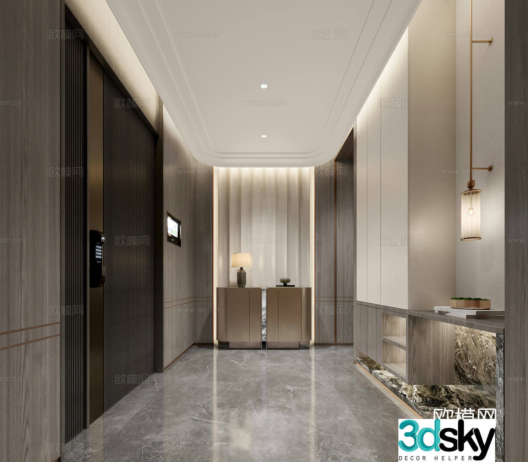 Villa entrance 3D model