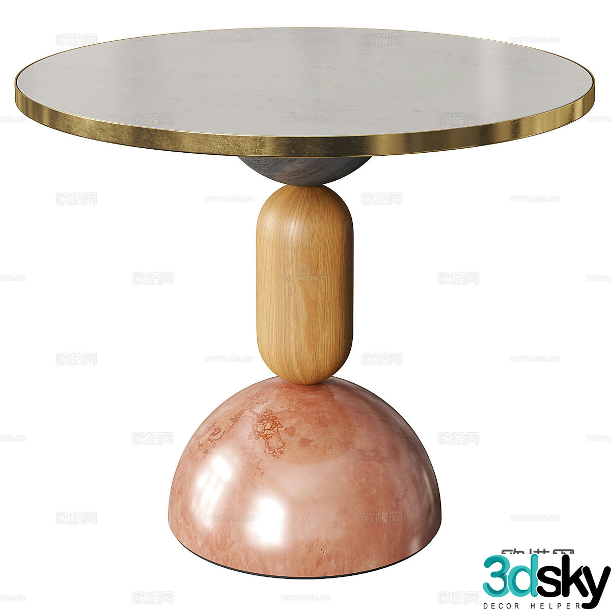 Art side table Creative side table Stone side table Stone coffee table Round side table Round side table Bedside 3D model