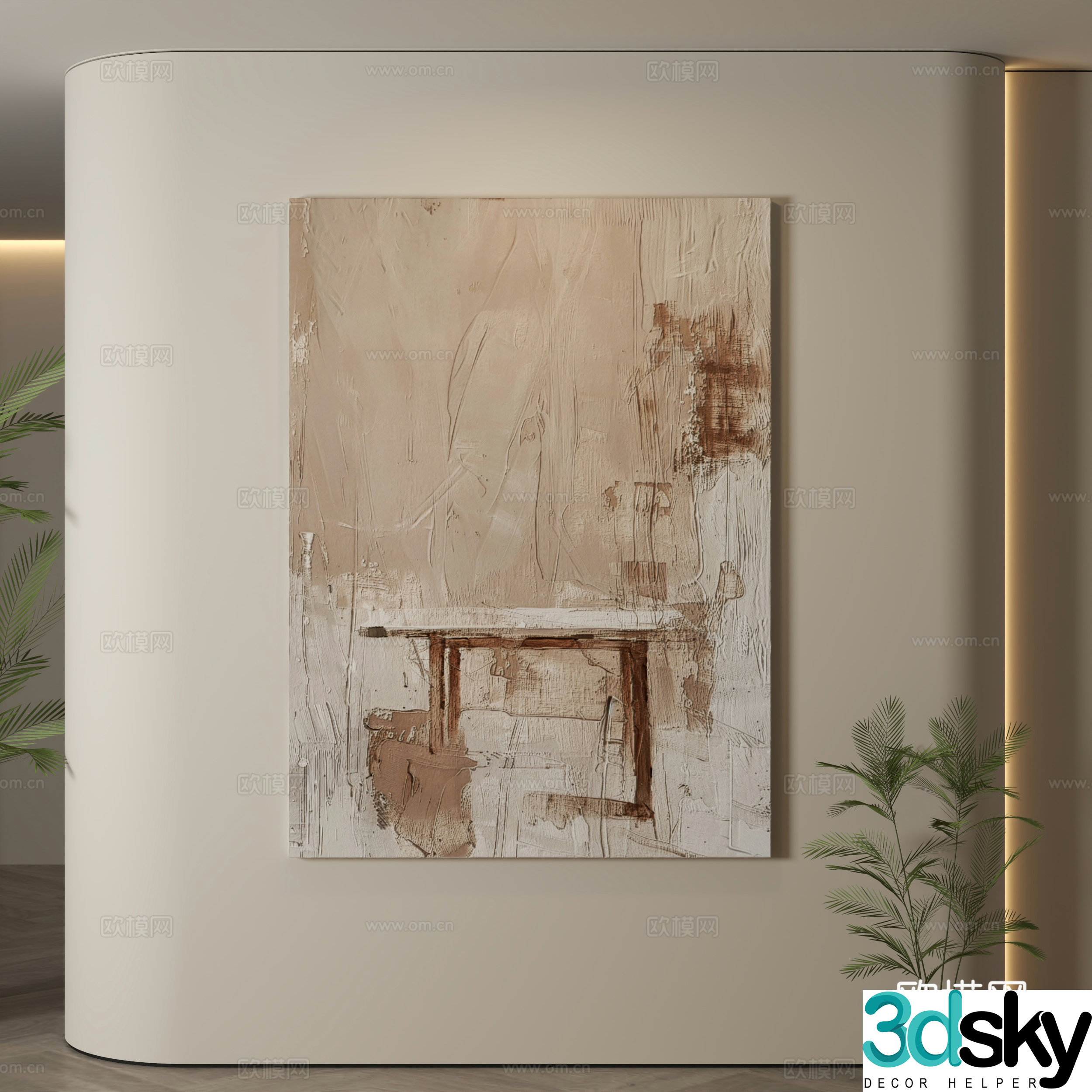 Modern decorative paintings Decorative paintings Modern hanging paintings Hanging paintings Simple hanging paintings 3D model