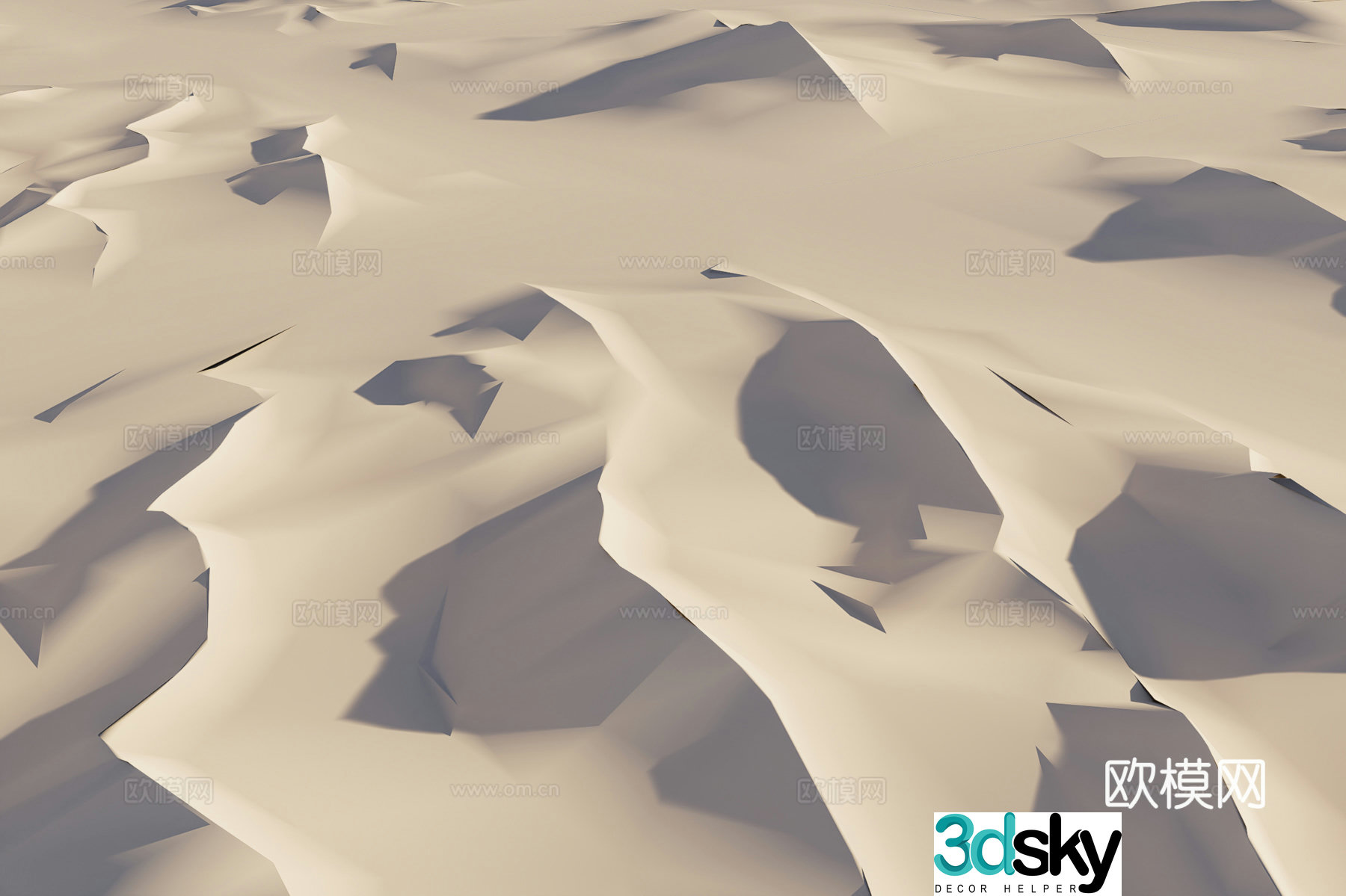 Desert Terrain 3D Model