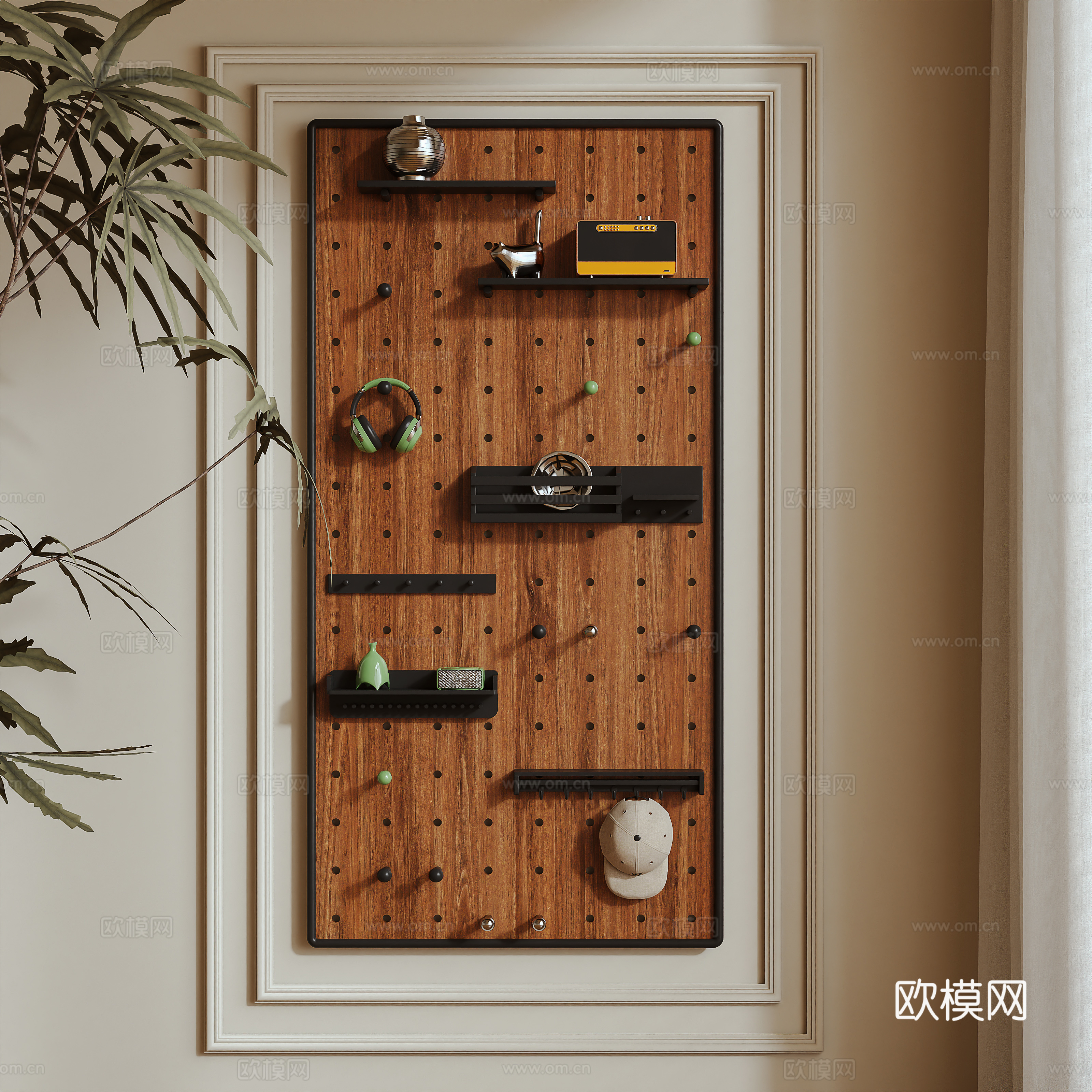 Middle-aged style shelf 3D model