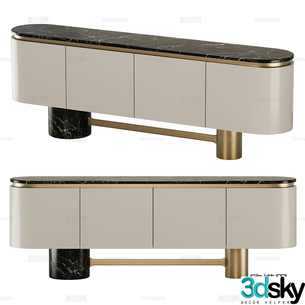Art TV Cabinet Low Cabinet Decorative TV Cabinet Decorative Cabinet Side Cabinet Light Luxury TV Cabinet Creative 3D Model