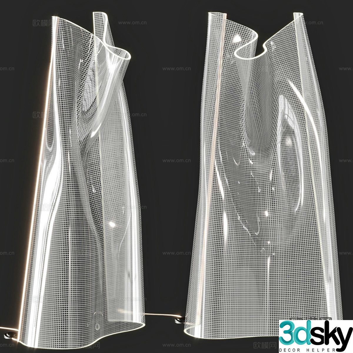 Modern Italian GWEILO HAN PE floor lamp 3d model