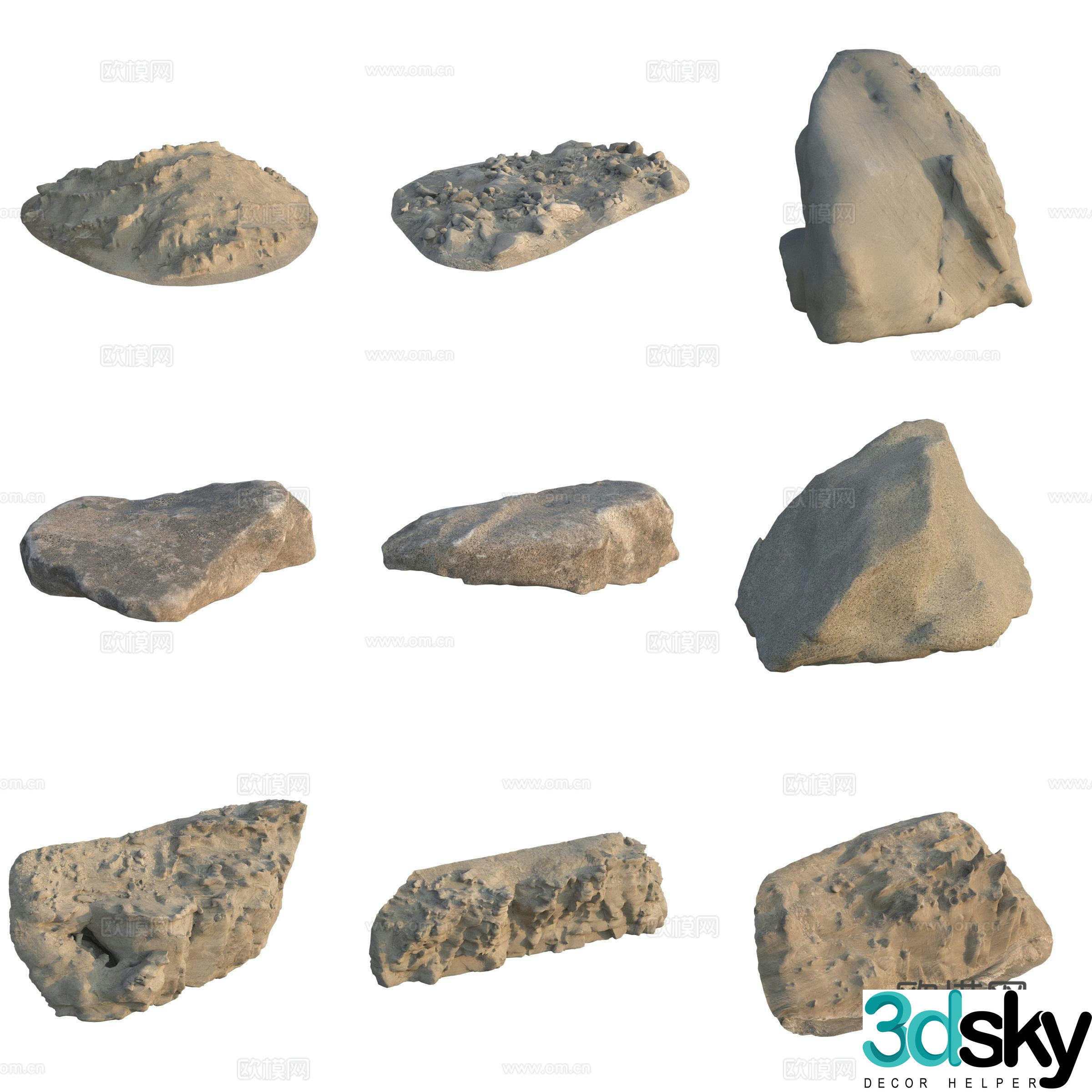 Sandstone stone 3d model