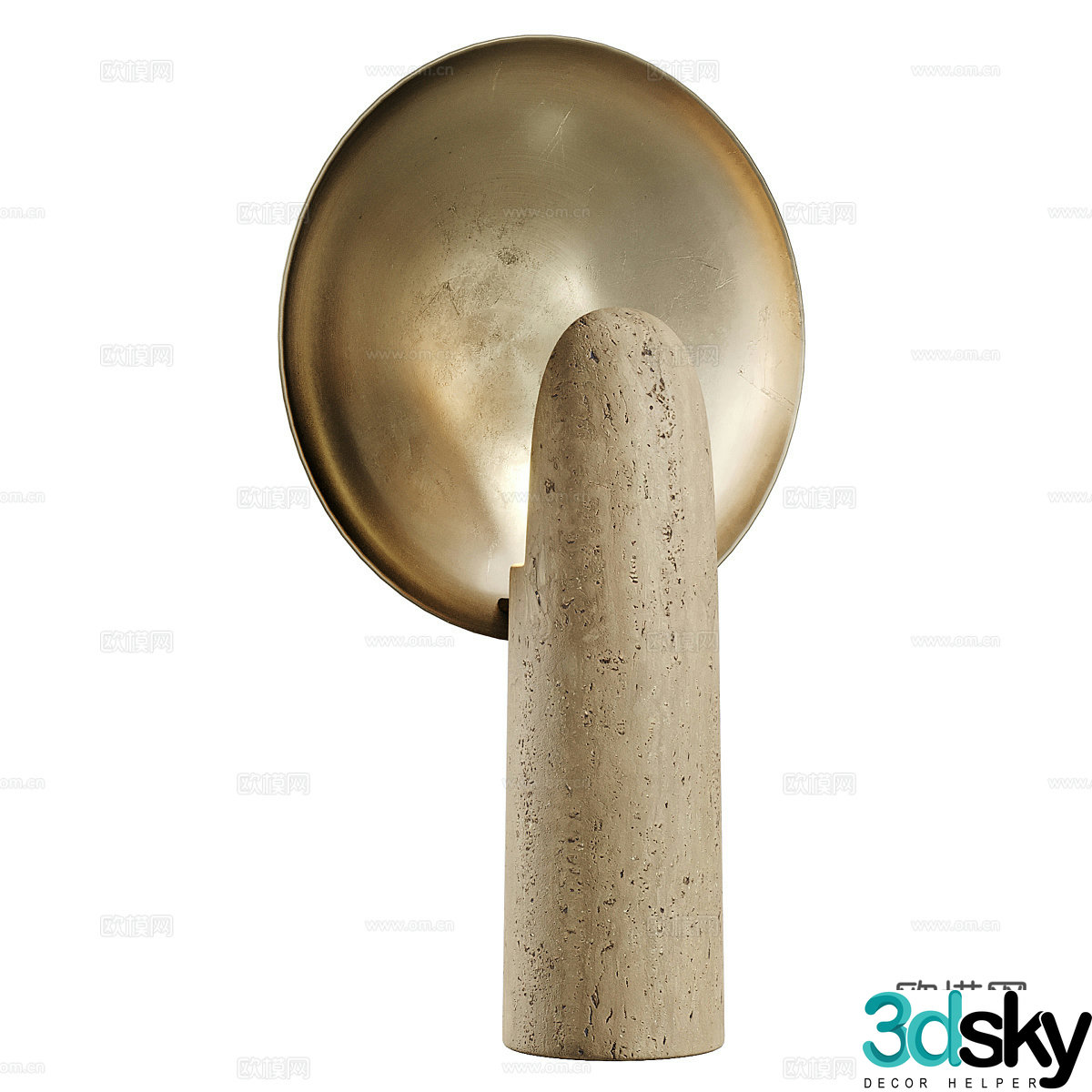 Wasabi Fengteng lamp B&B table lamp Middle-aged table lamp Paper table lamp Stone table lamp Decorative table lamp 3D model