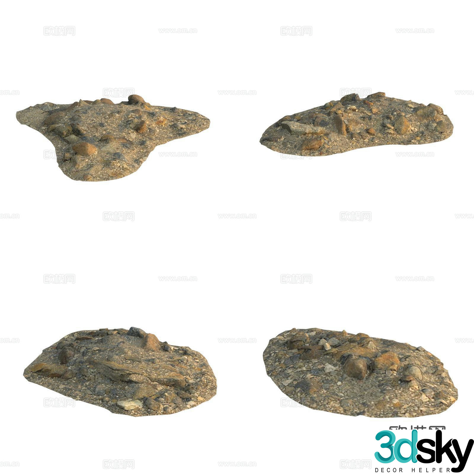 3D model of quarry stone pile