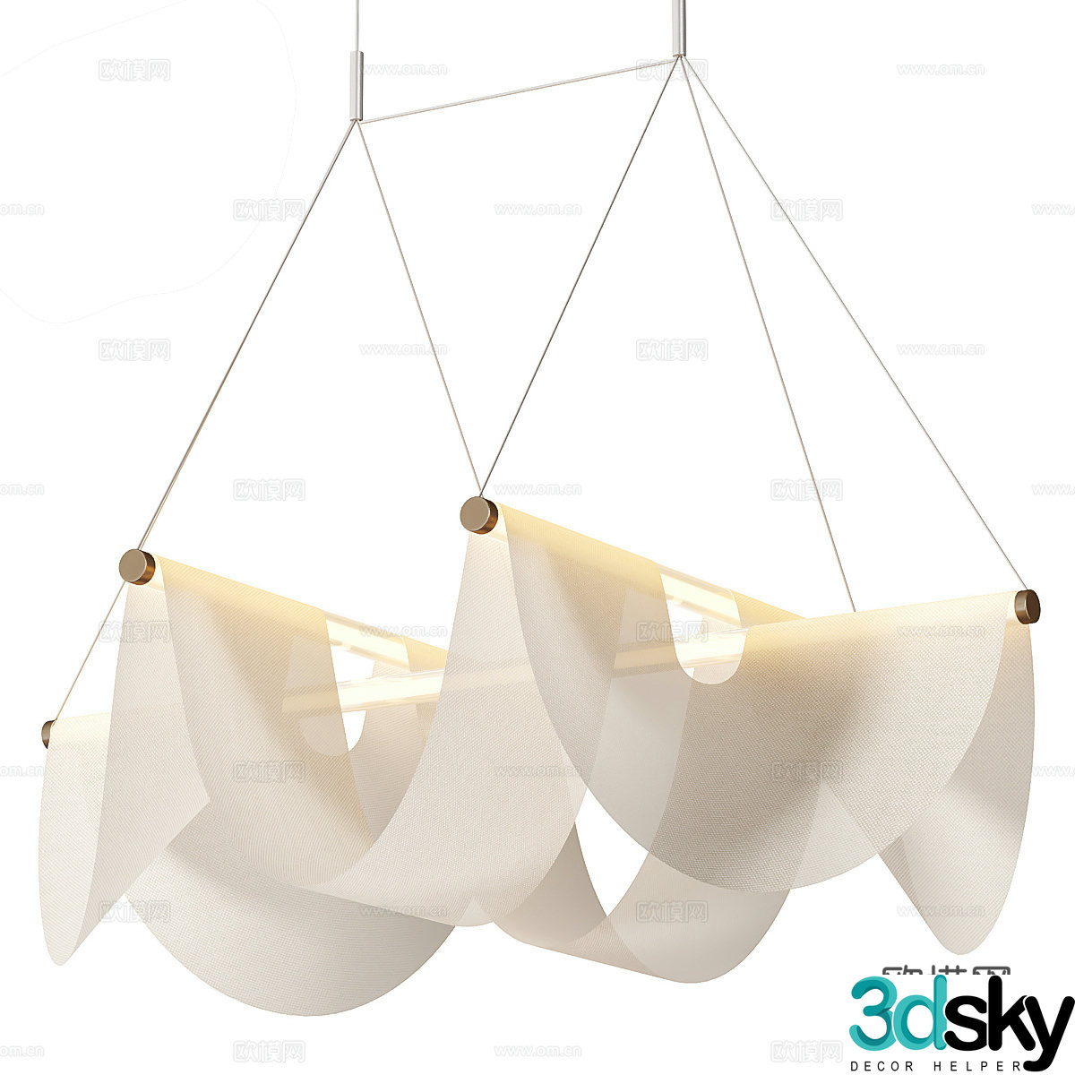 Paper chandelier Art chandelier Creative chandelier Model chandelier Restaurant chandelier Bar chandelier 3d model