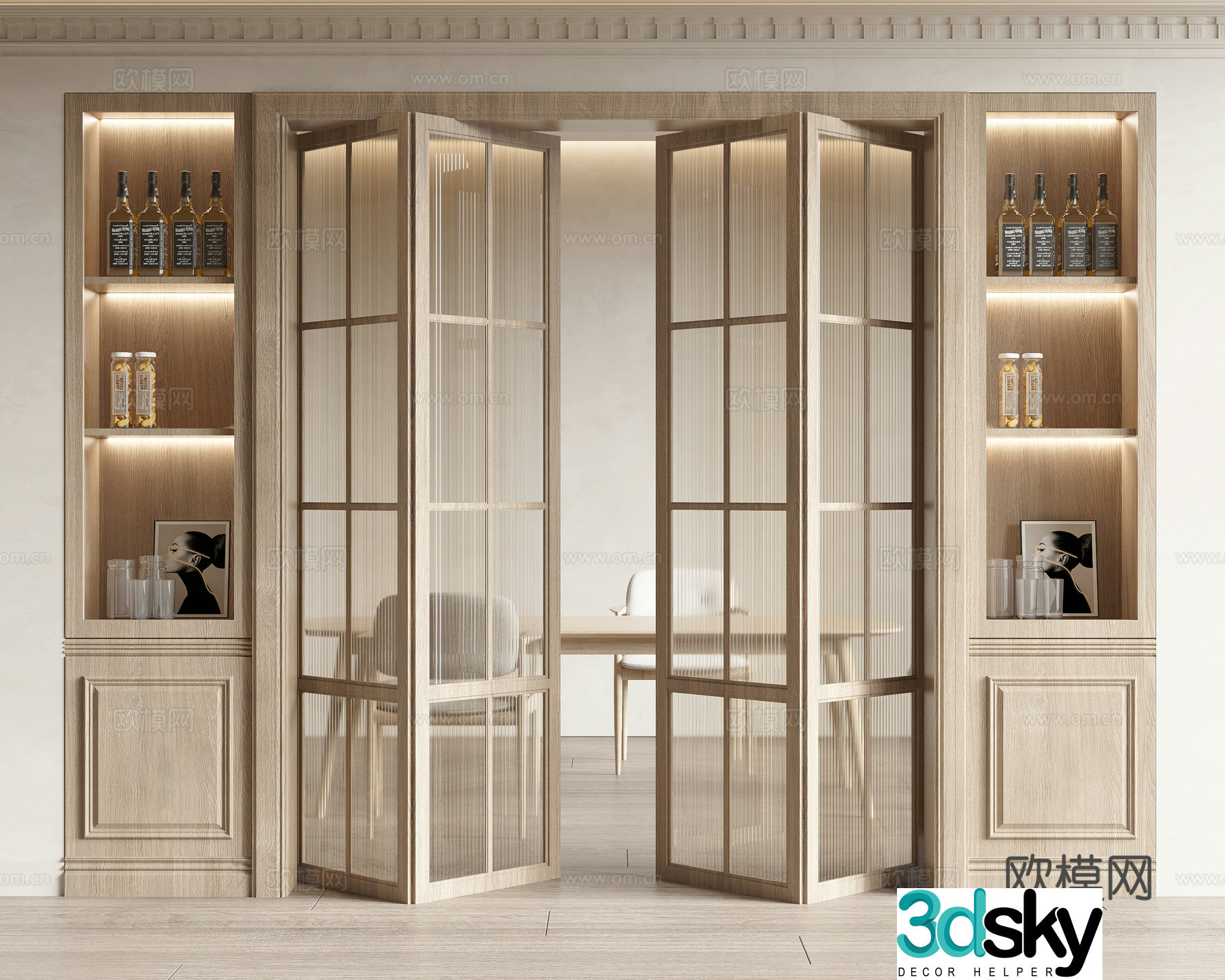 French folding door 3D model