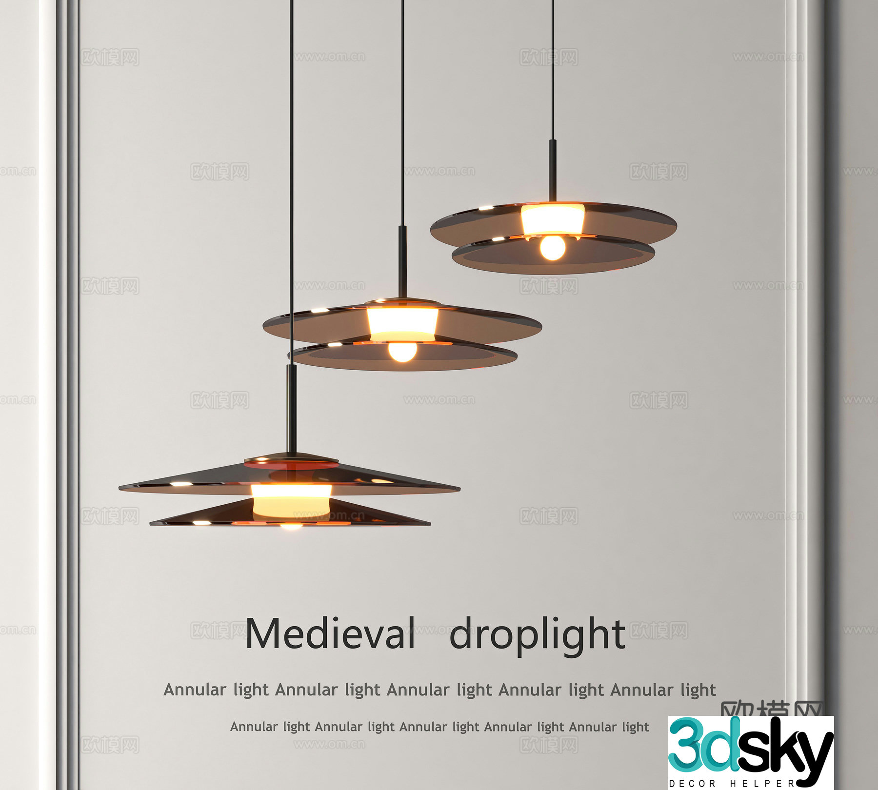 Modern restaurant chandeliers bar art chandeliers bedside chandeliers 3D model