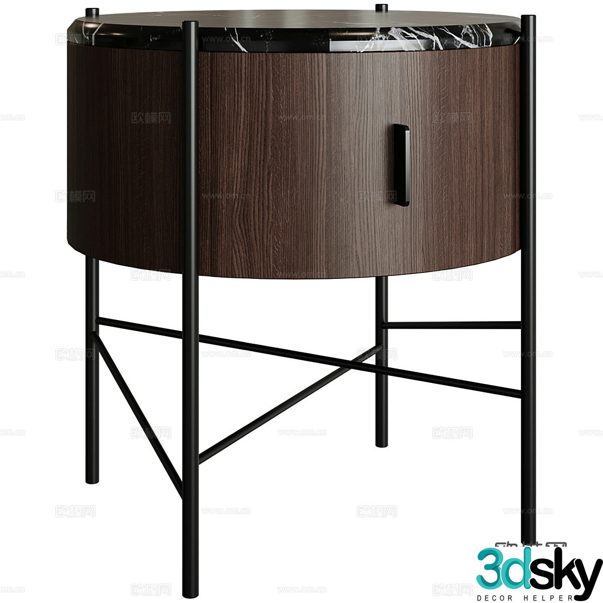 Modern Italian Roi bedside table 3d model