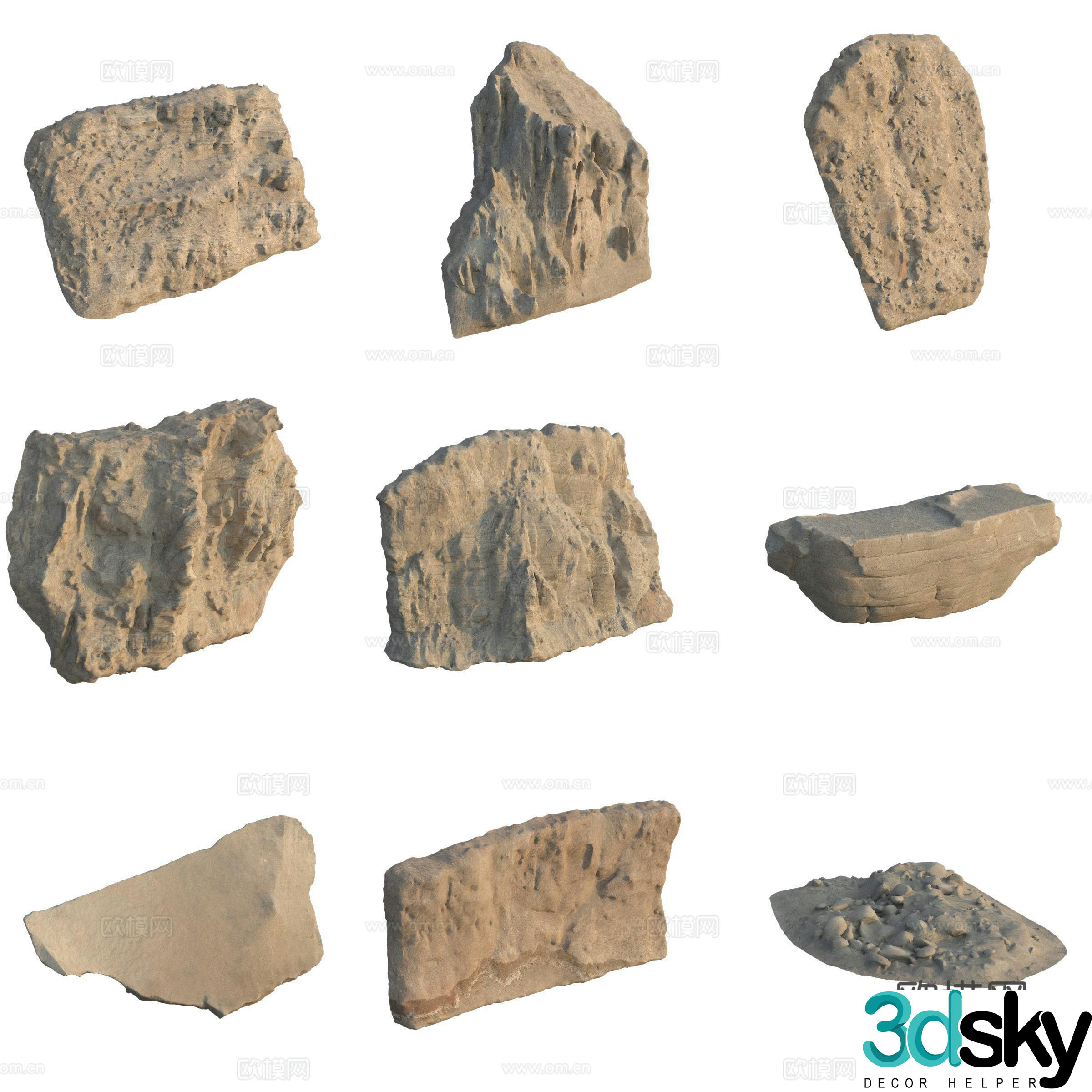 Sandstone stone 3d model