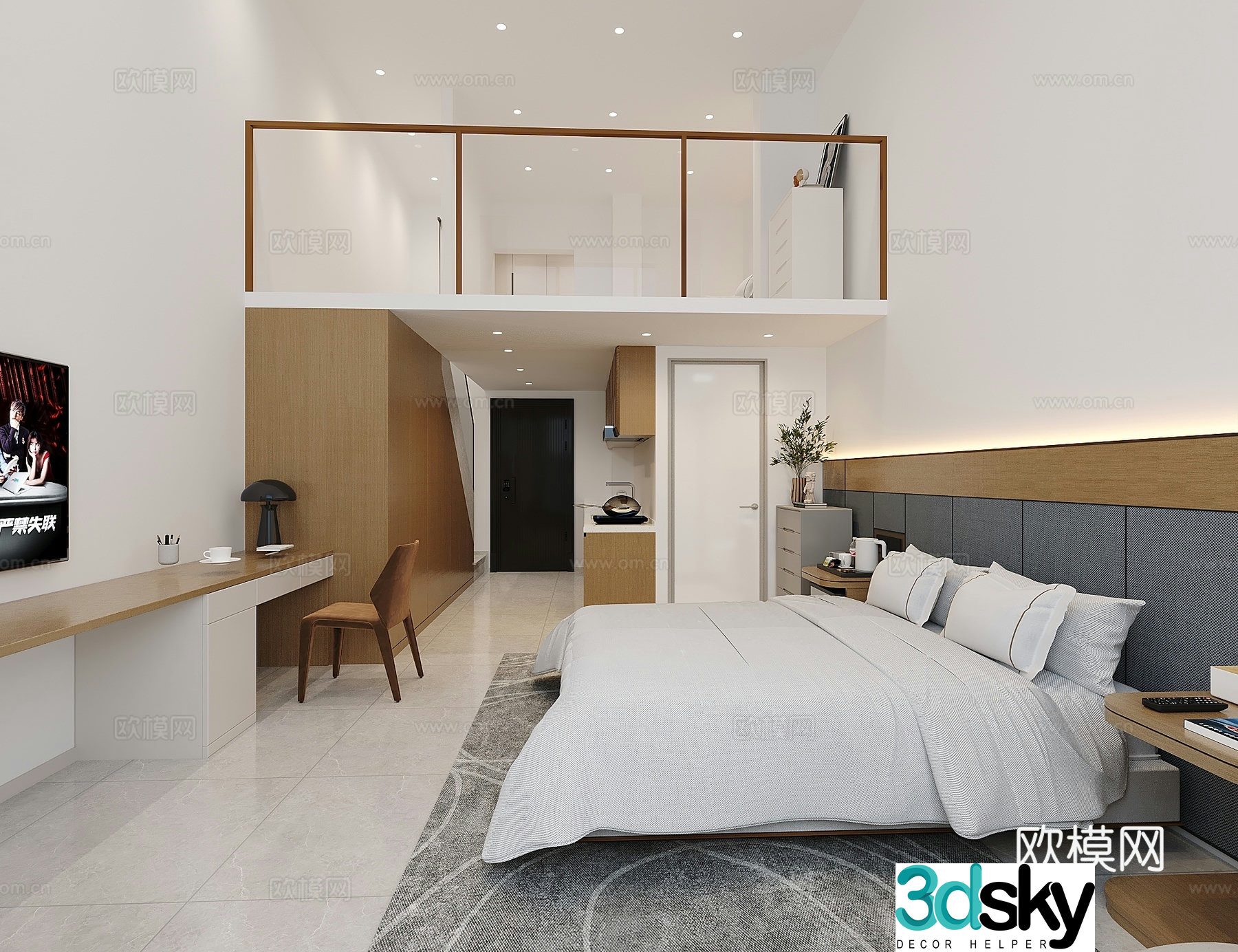 Modern duplex apartment 3d model
