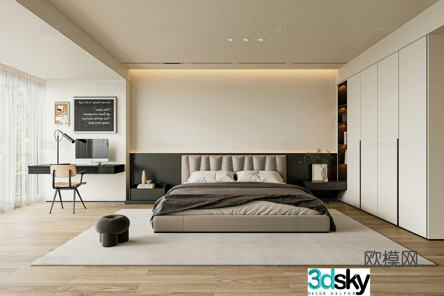 Modern bedroom 3d model