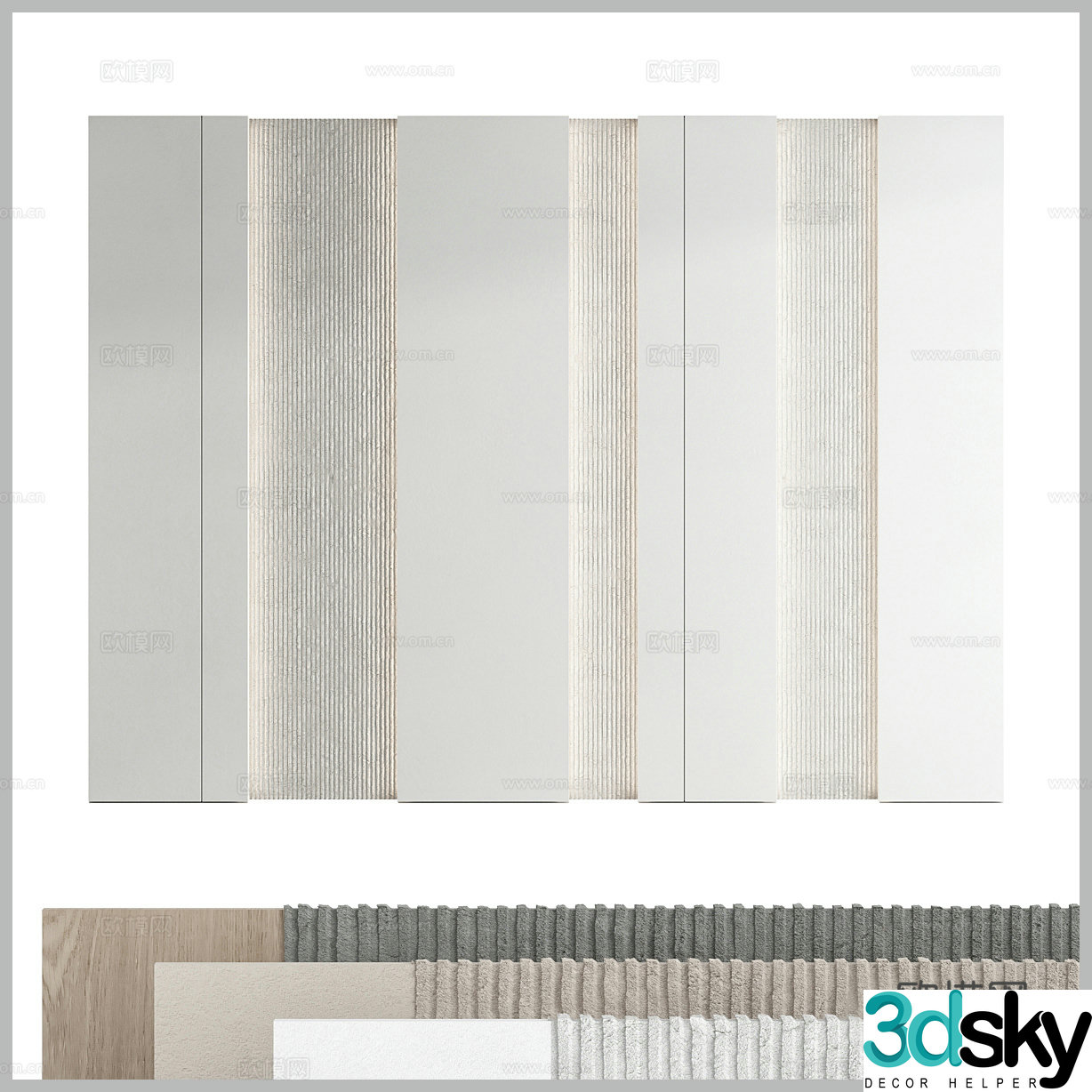 Wasabi wind wall panel Stone wall panel Grill wall panel Grill background wall Decorative background wall 3D model
