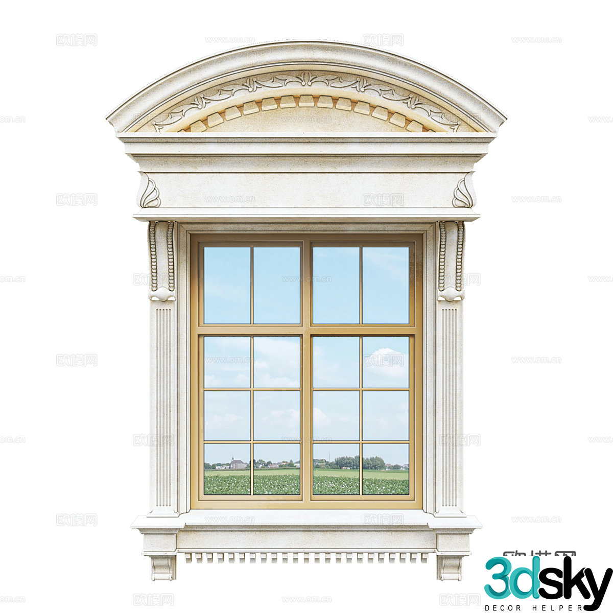 Simple European bay window Simple European windowsill European style bay window Retro bay window Retro windowsill Classical windowsill 3D model