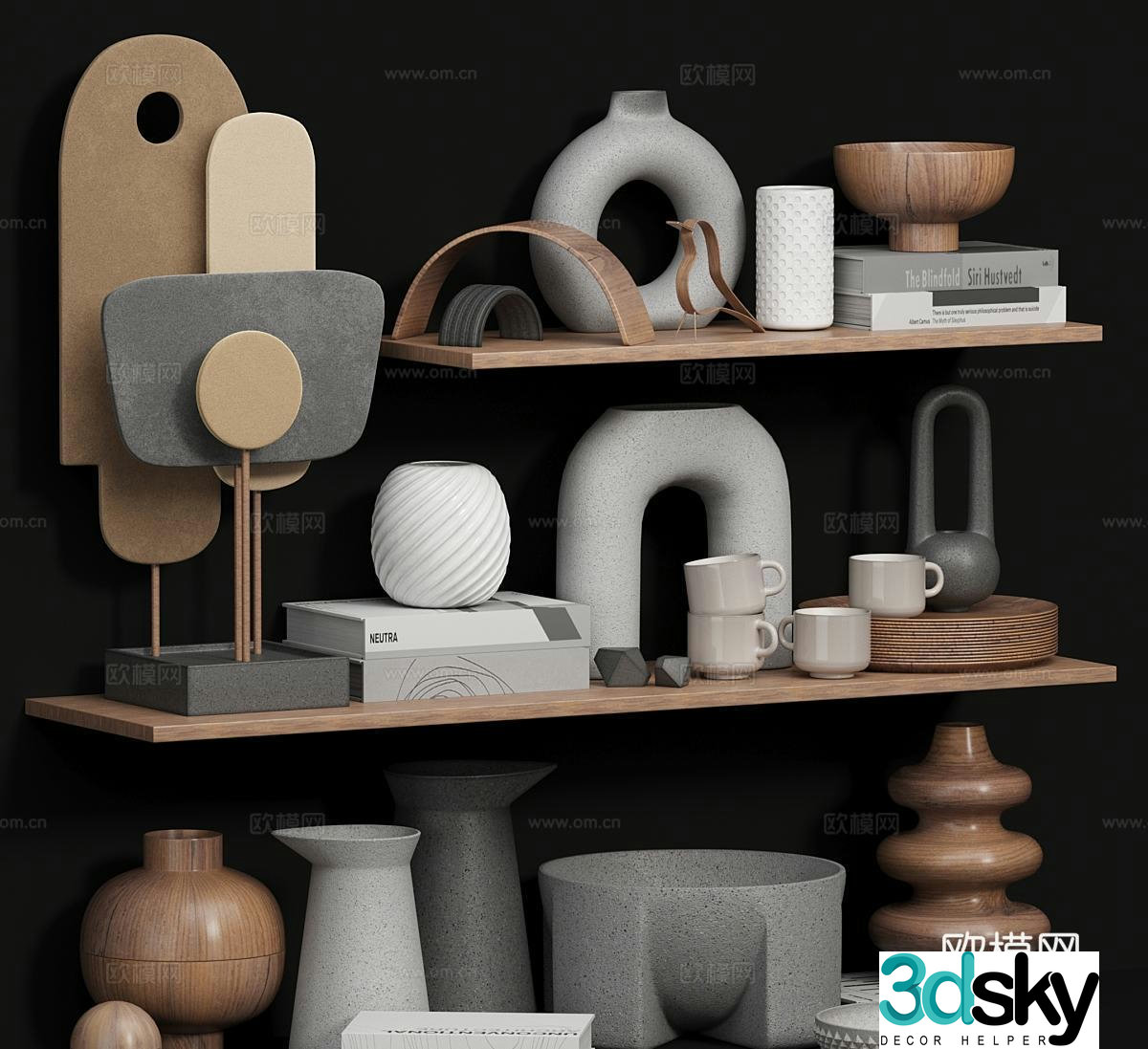 Wasabi style decoration ornaments Modern ornaments Combination Middle style ornaments Desktop ornaments 3D model