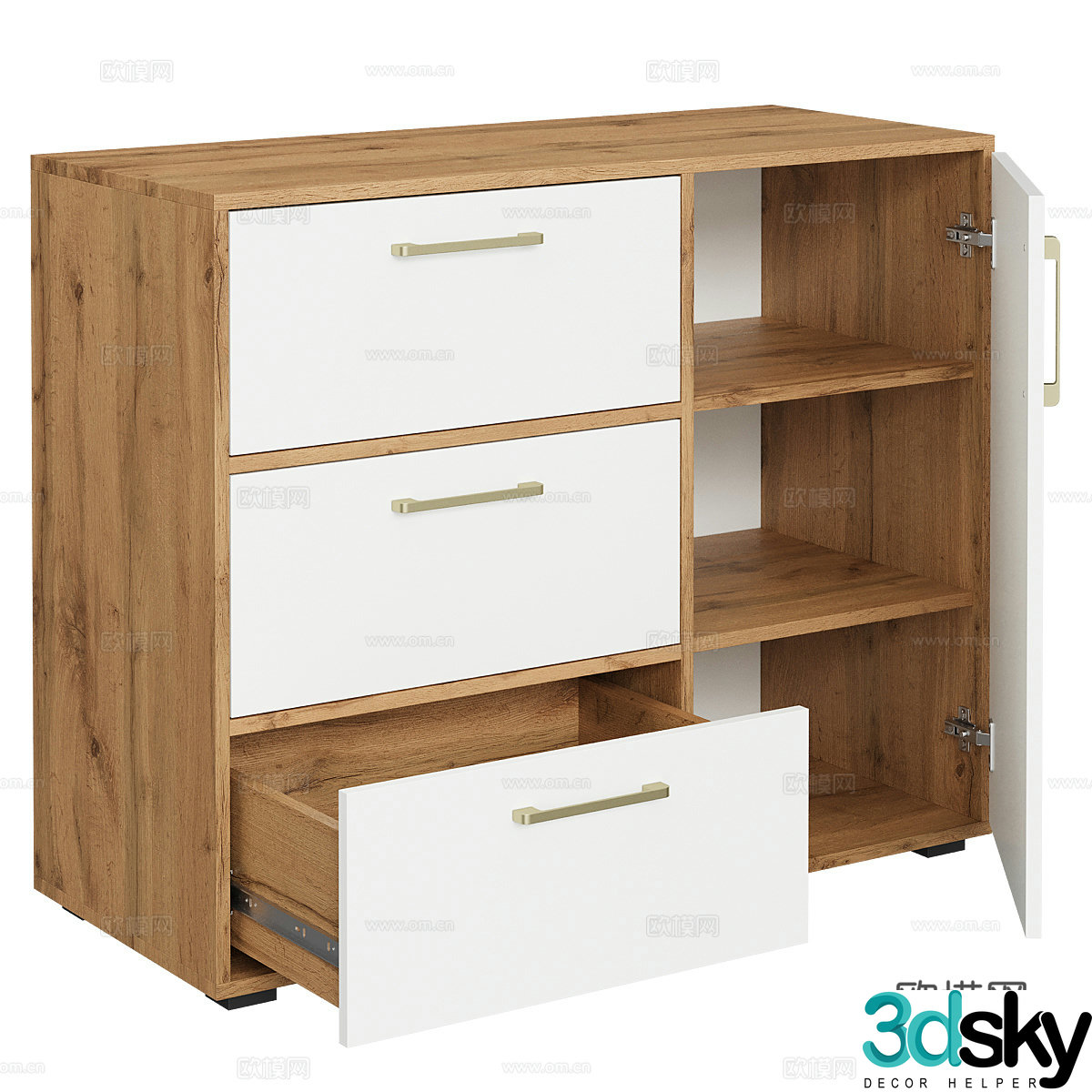 Nordic simple side cabinet side cabinet simple side cabinet decorative side cabinet side cabinet 3d model