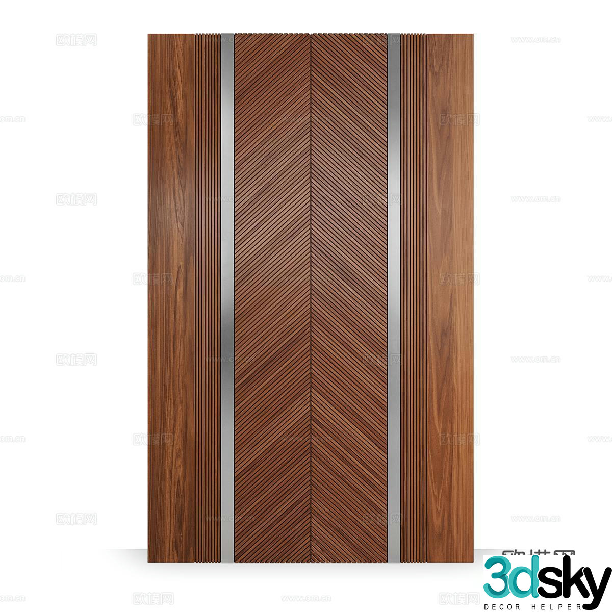Modern wall panel Wood veneer Wood veneer Wall panel Wood veneer background wall 3d model