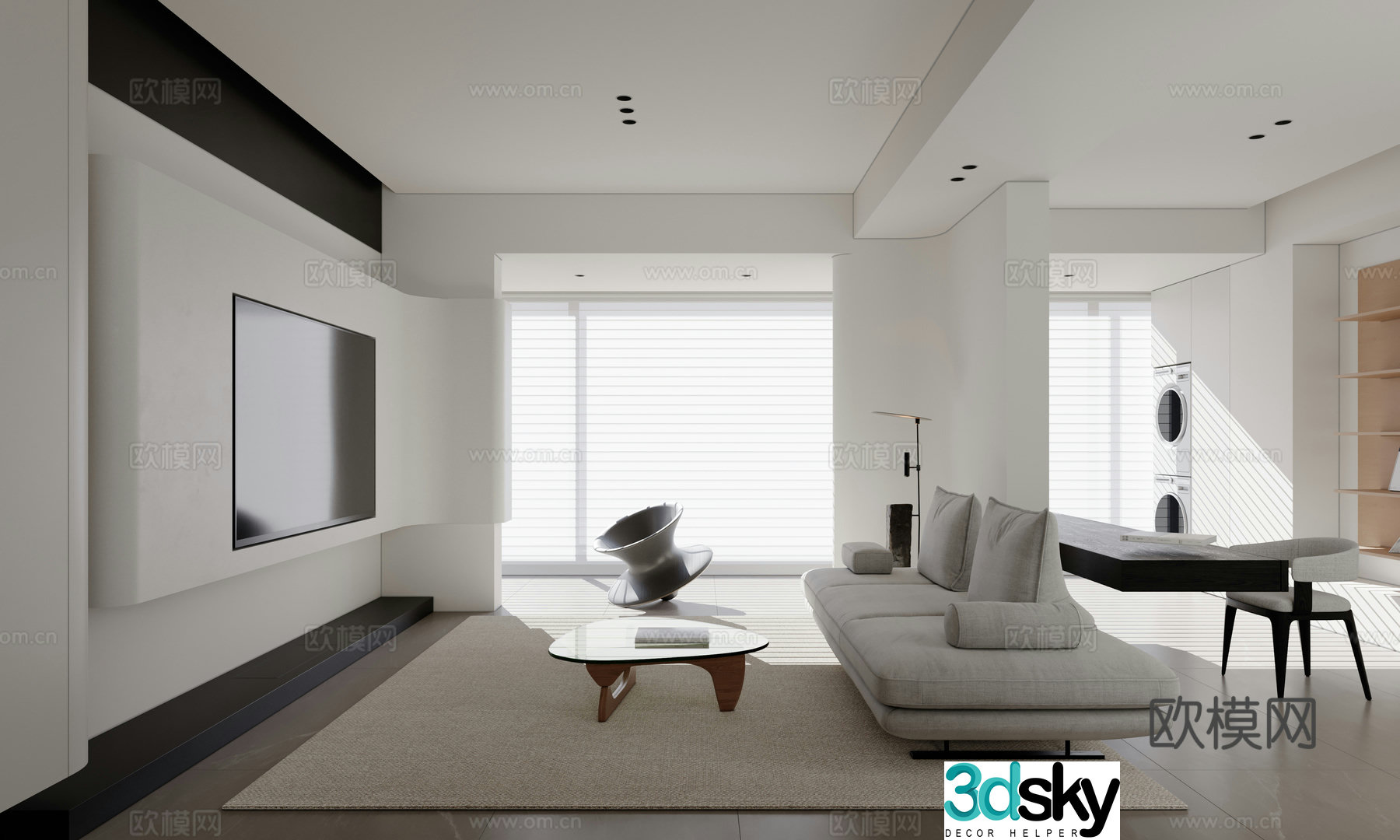 Modern living room 3d model