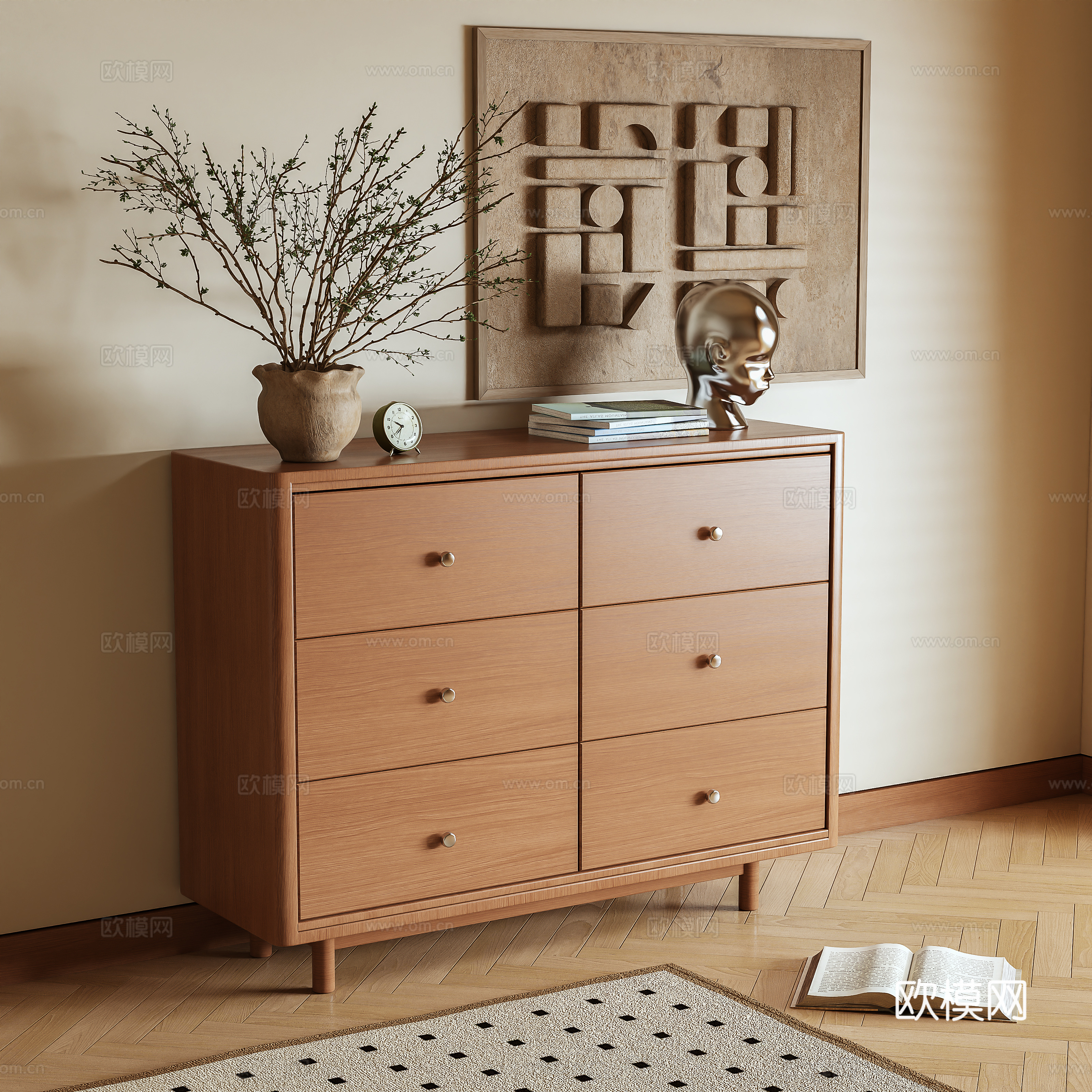 Log Wind Entrance Cabinet 3D Model