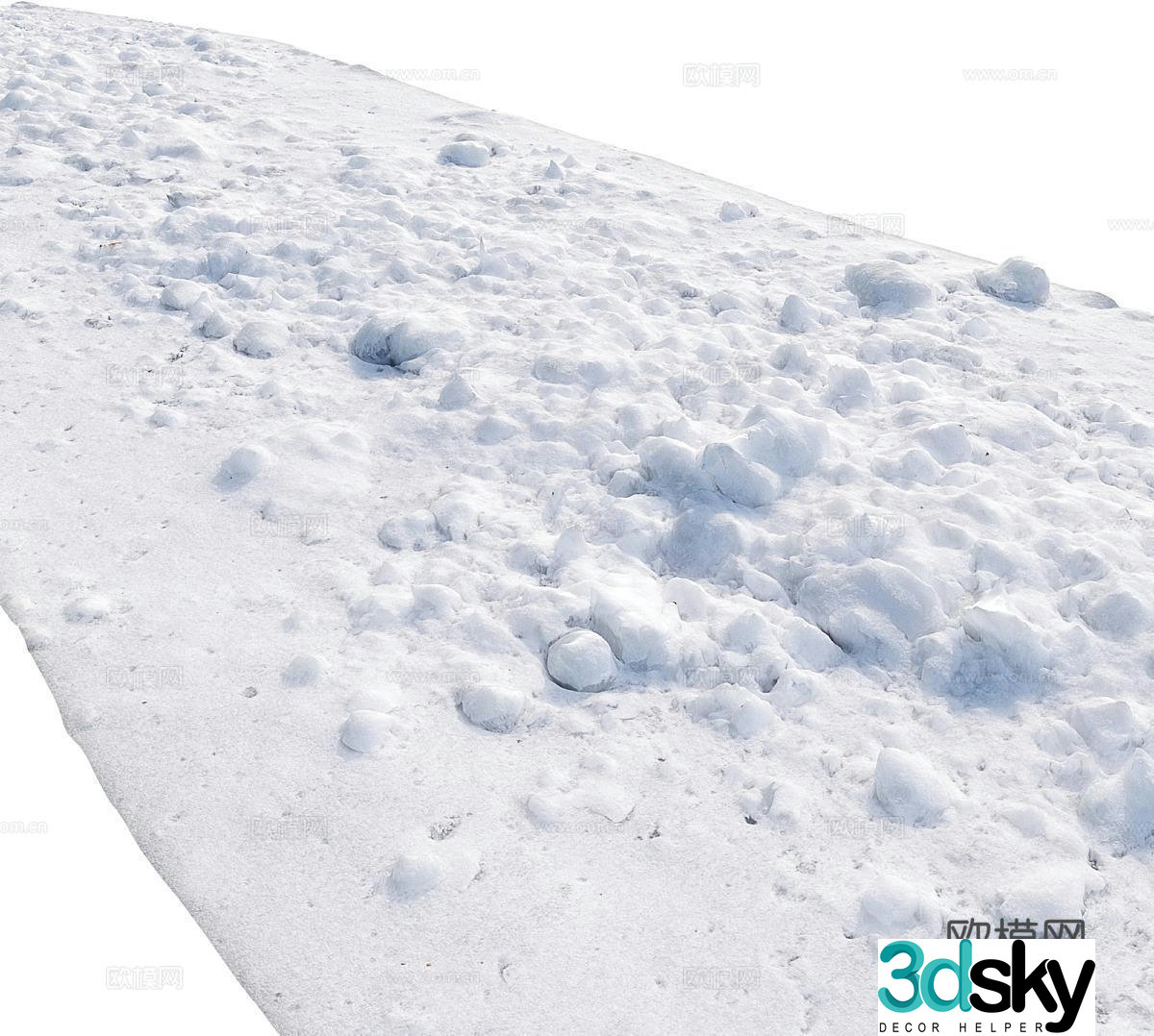 Modern outdoor snow road Snow road Snow covered 3d model