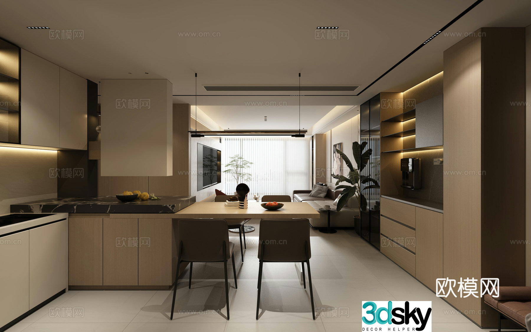 Italian restaurant 3D model