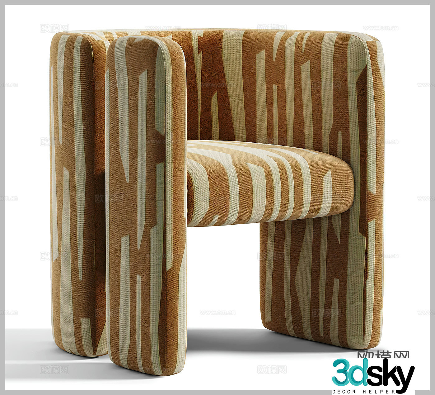 Art single chair Art dining chair Art book chair Retro single chair Fabric single chair Fabric dining chair 3d model