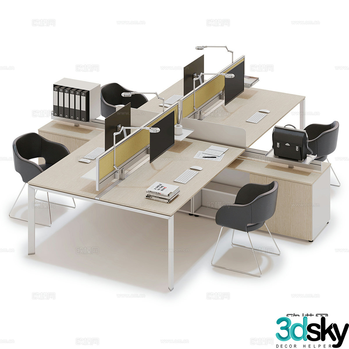 Office desk chair 3d model