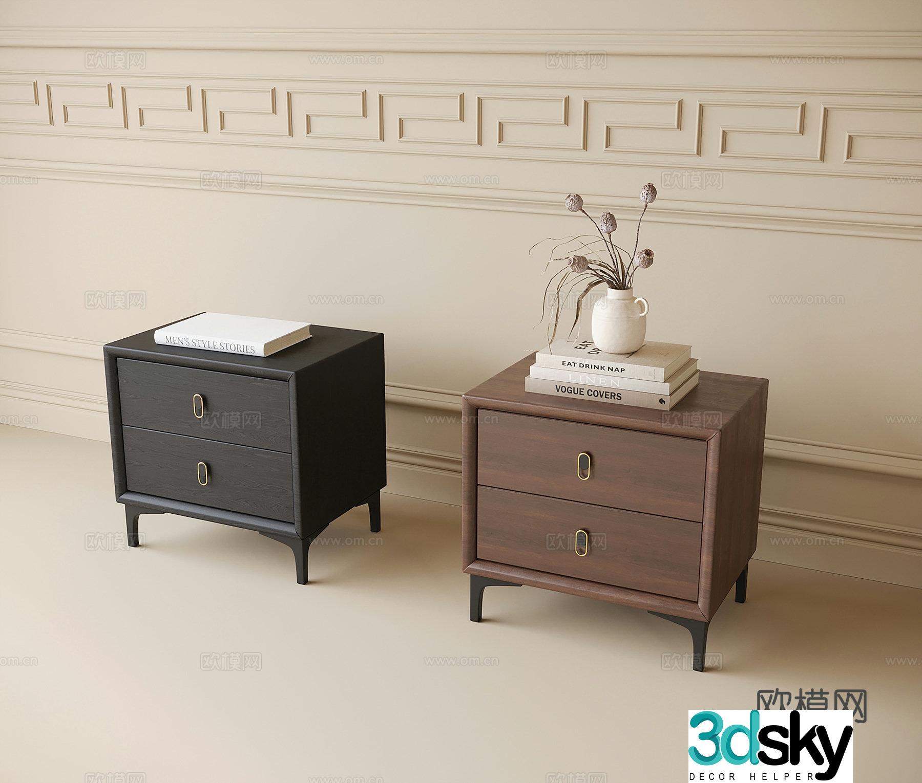 Modern night table 3d model