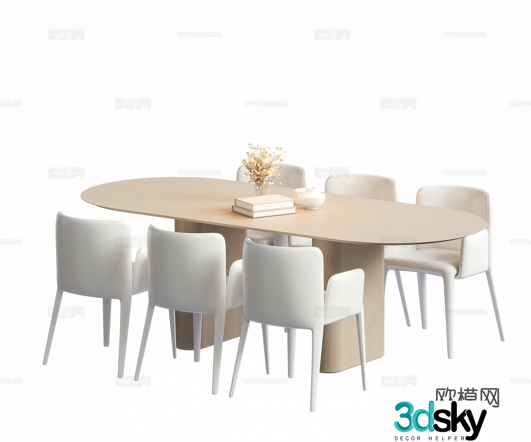 Modern dining table and chairs Minimalist dining table and chair Italian dining table and chairs Coffee shop dining table and chairs Round dining table and chairs 3D model