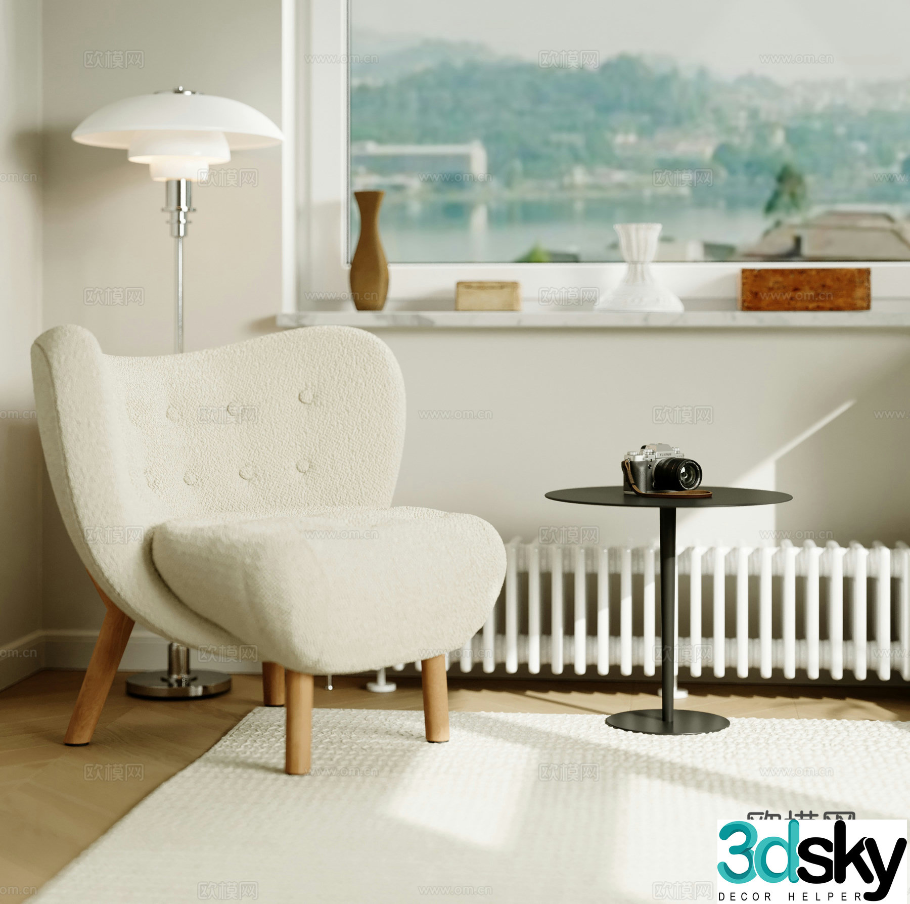 Modern single sofa 3d model