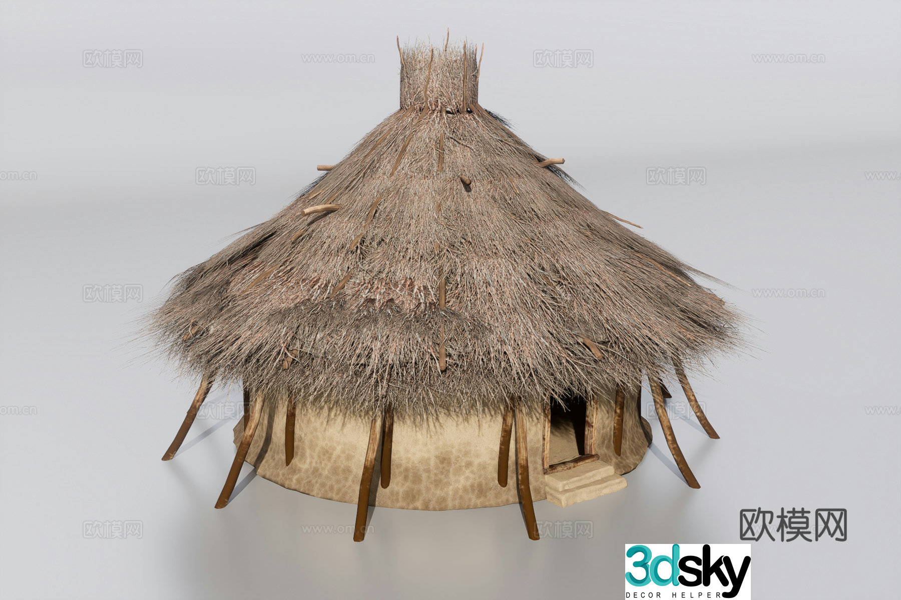 Thatched cottage 3d model