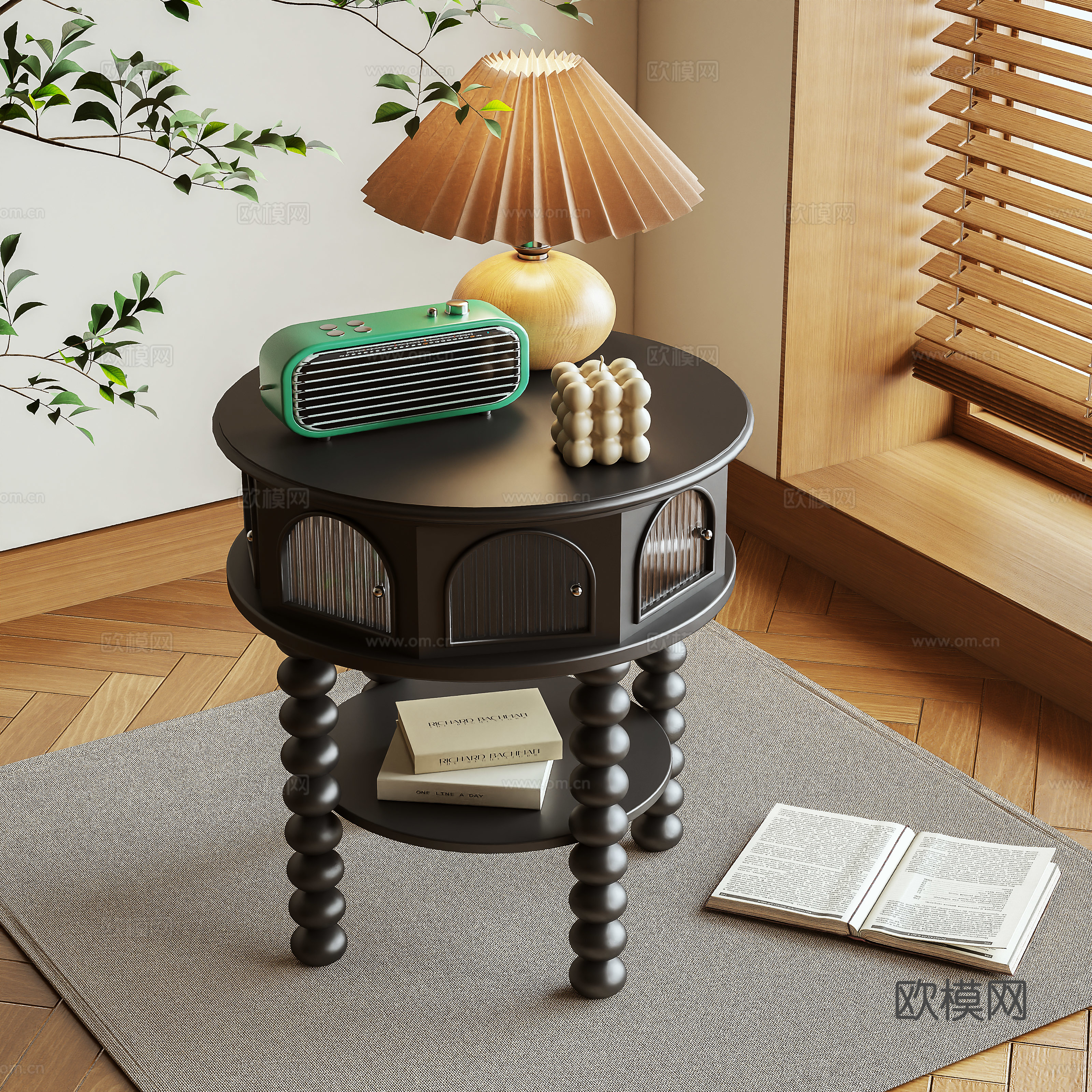 Middle-aged side table 3D model