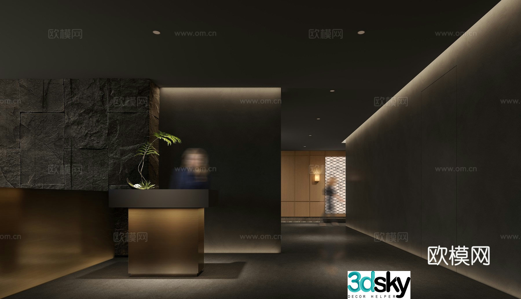Japanese corridor 3d model