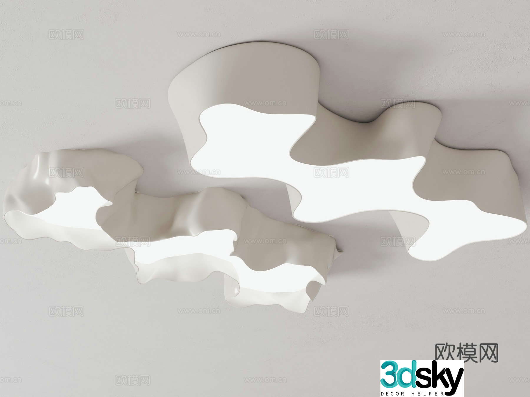Special-shaped ceiling light home silent ceiling light living room ceiling light decorative ceiling light creamy air ceiling light 3d model