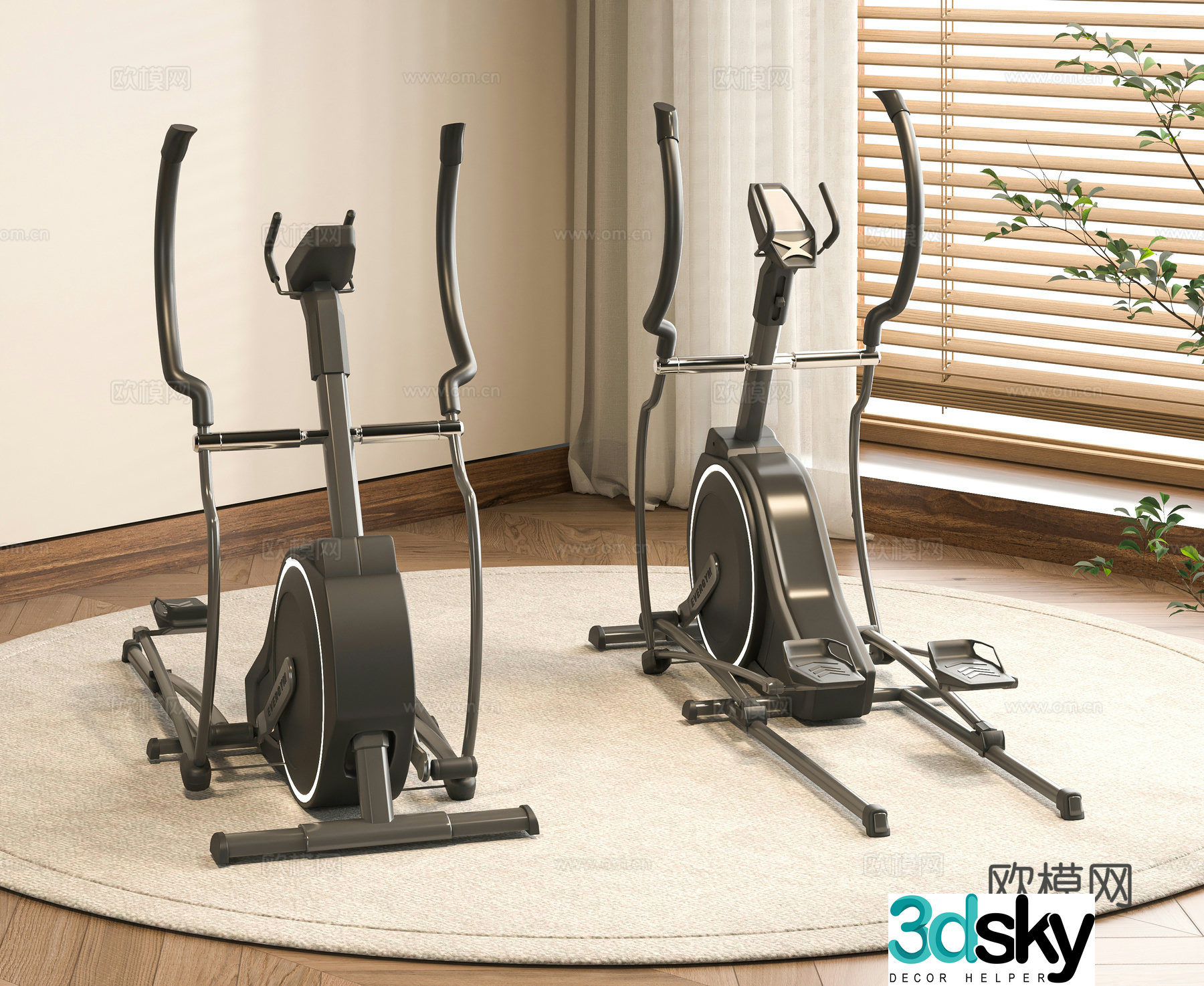 Modern cycling 3d model