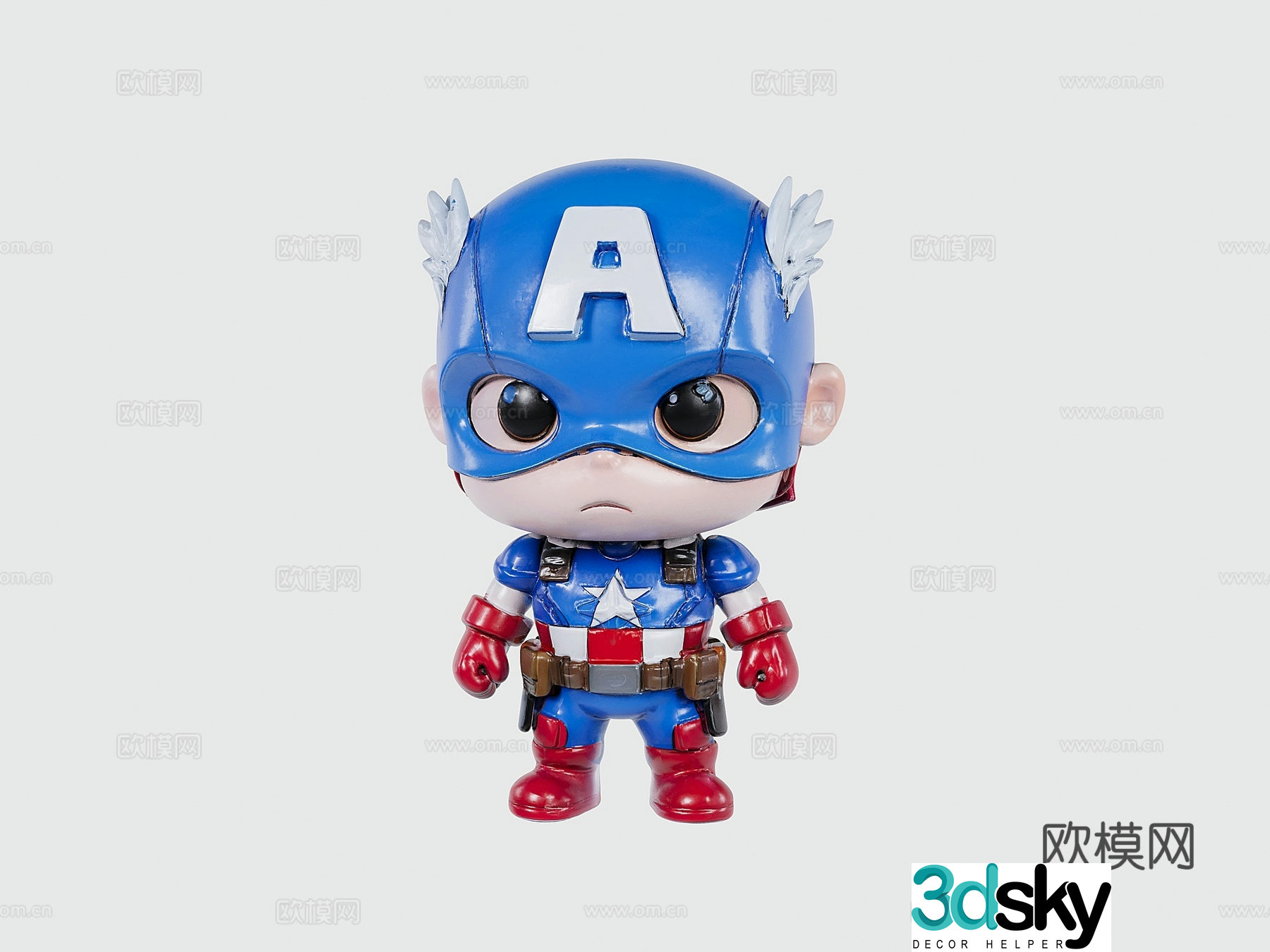 Captain America figure 3d model