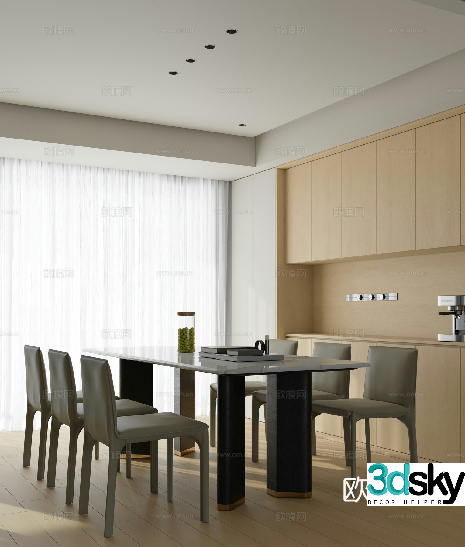 Modern restaurant 3d model