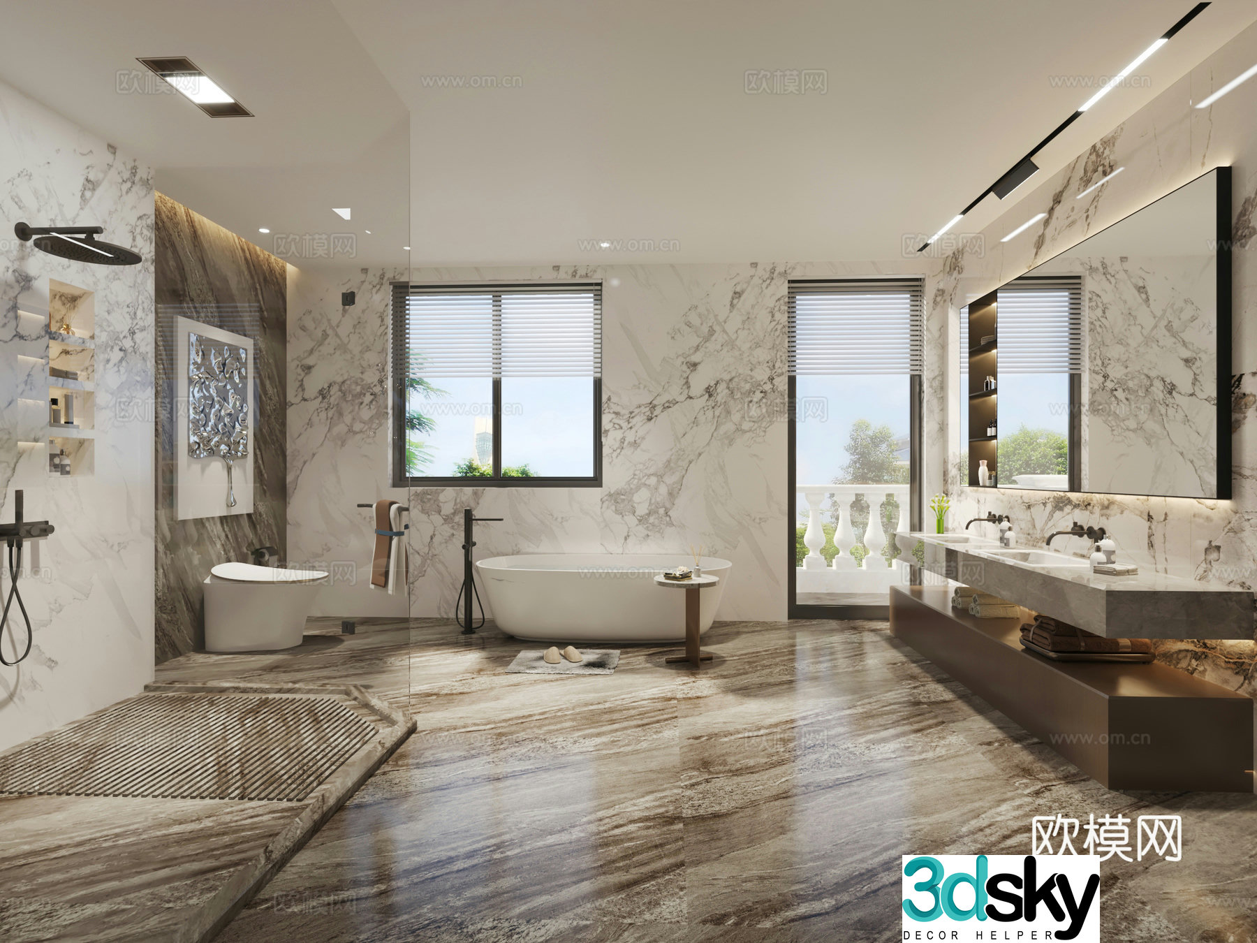 Modern bathroom 3d model