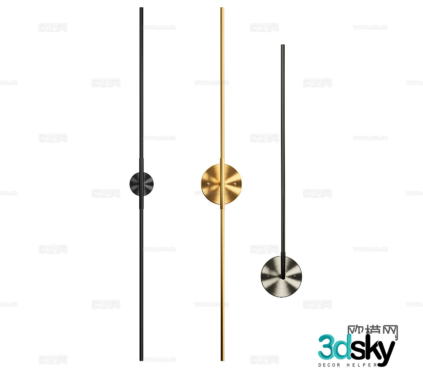 Metal wall lamp Light luxury wall lamp Minimalist wall lamp Simple wall lamp Bedside wall lamp Hotel wall lamp 3D model