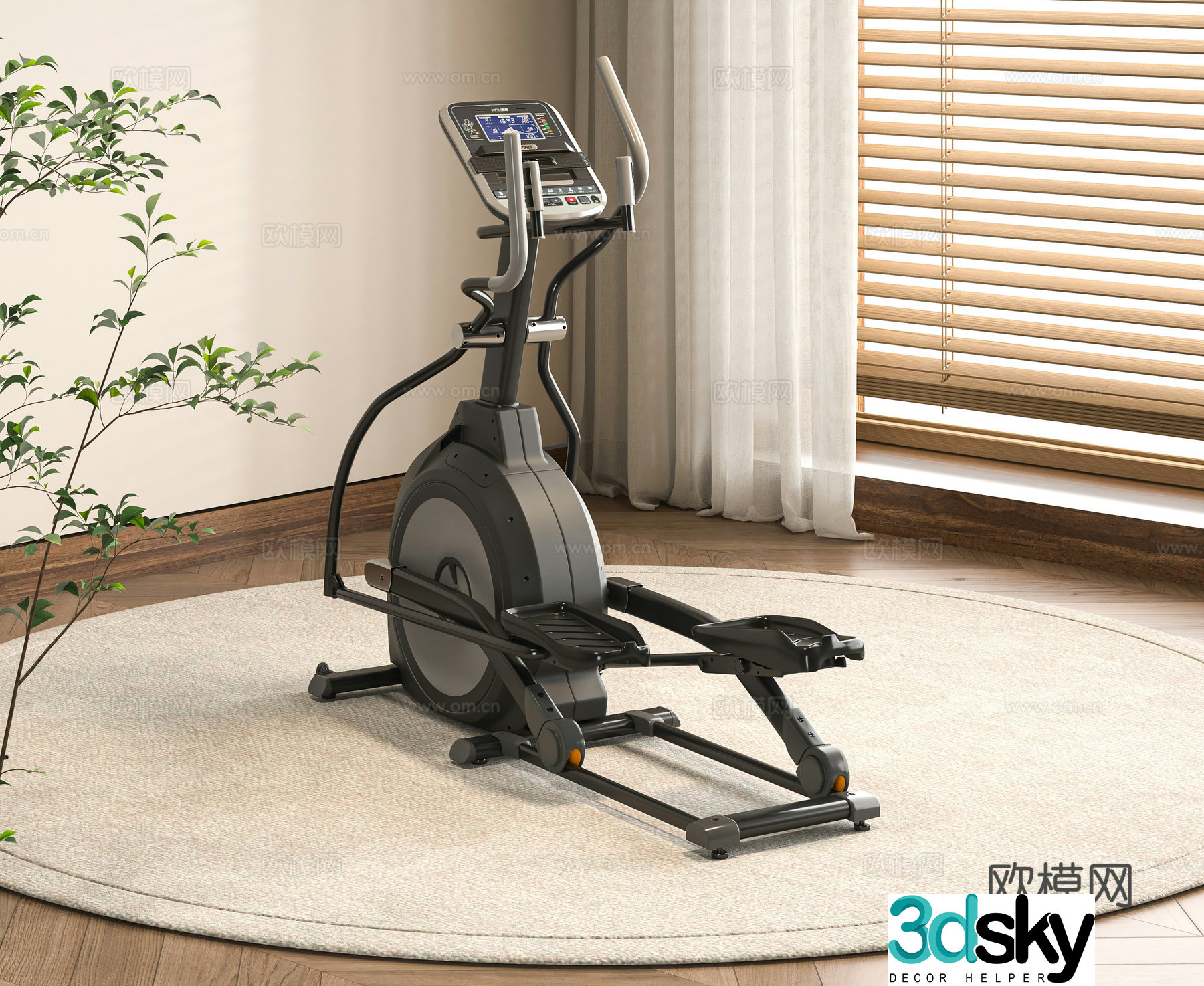 Modern cycling 3d model