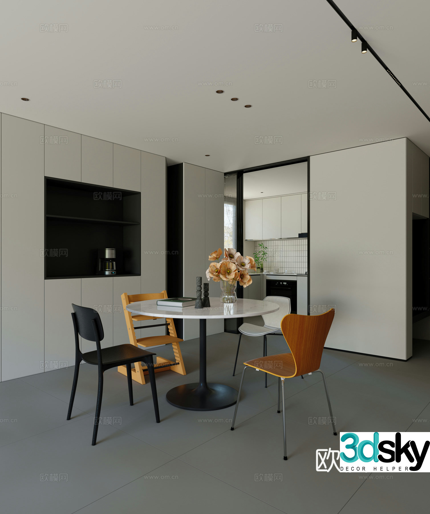 Modern restaurant 3d model