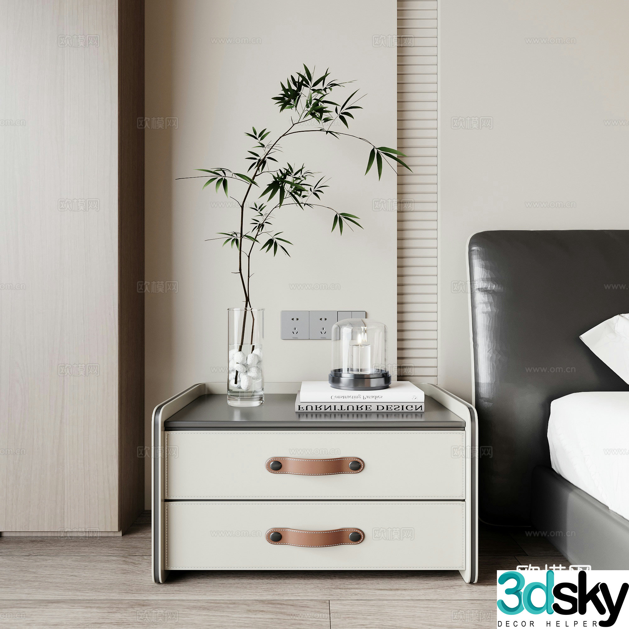 Modern night table 3d model