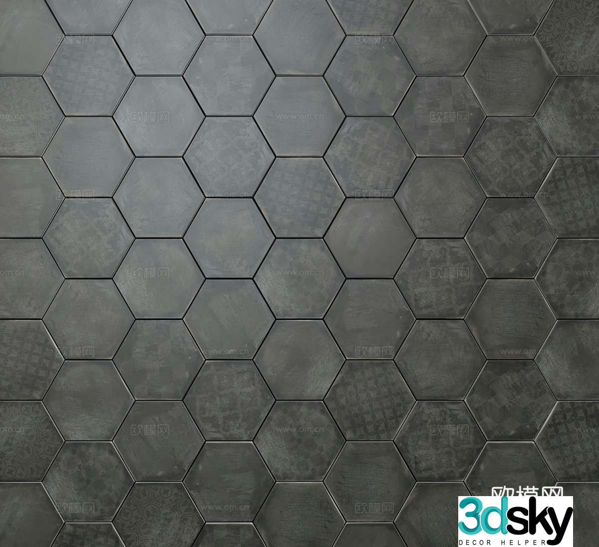 Wall tiles Floor tiles Hexagonal tiles Outdoor tiles B&B floor tiles Courtyard tiles Paving tiles Broad 3D model