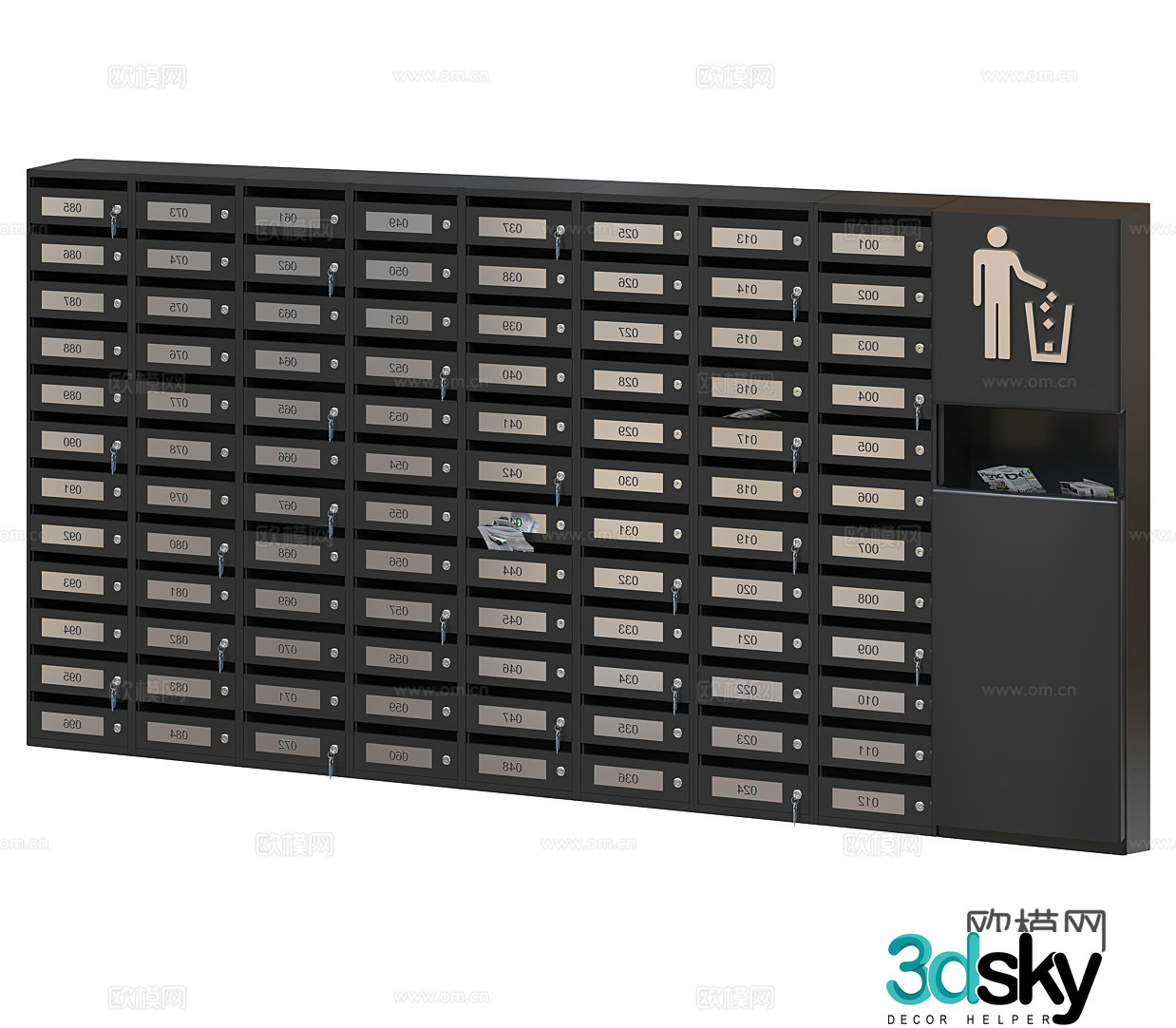 Password cabinet Storage cabinet Storage cabinet Email cabinet Express cabinet Delivery cabinet Storage cabinet 3D model