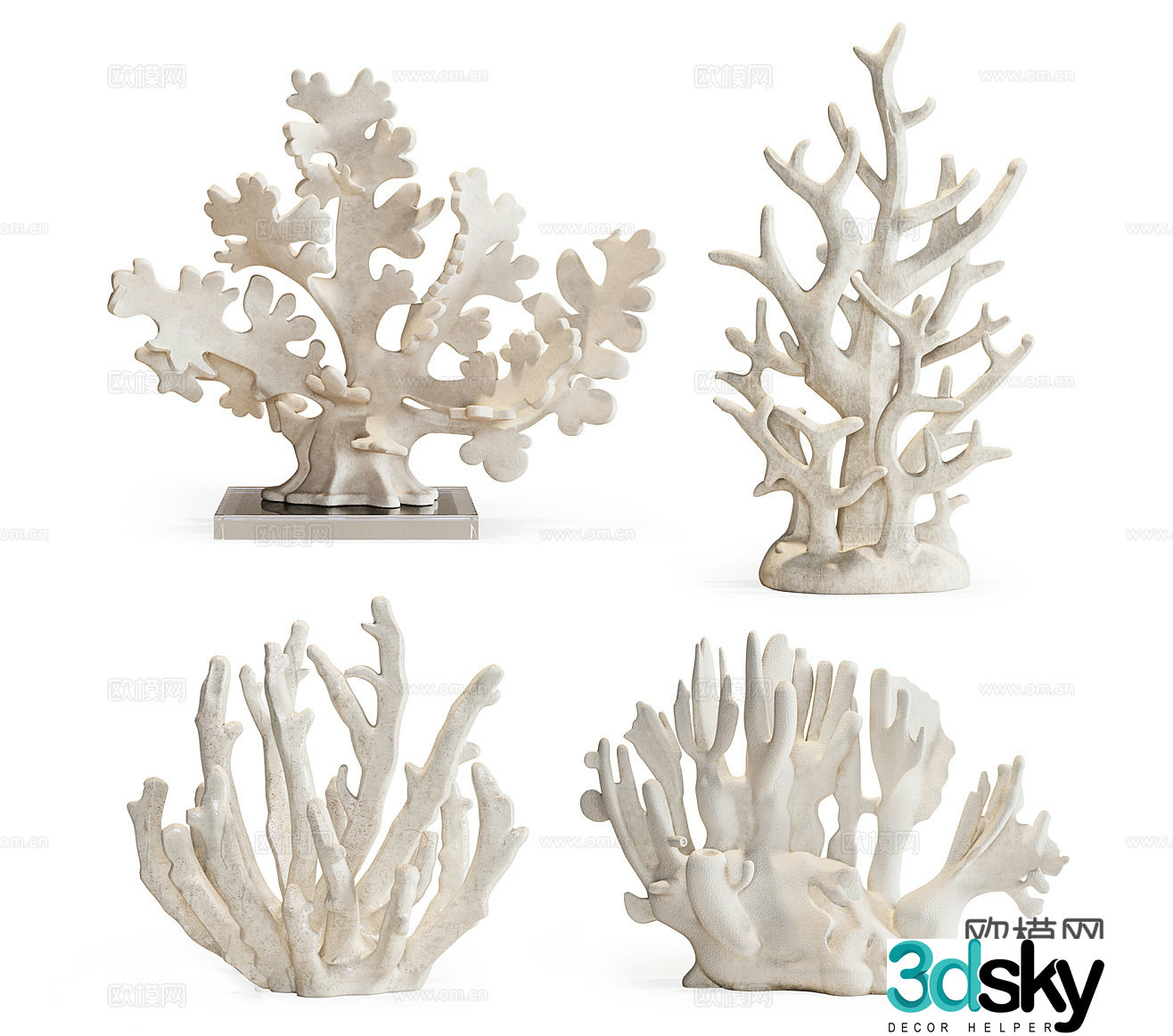 Wasabi ornaments Coral ornaments Sculpture ornaments Decorative ornaments Retro ornaments Classical ornaments 3D model