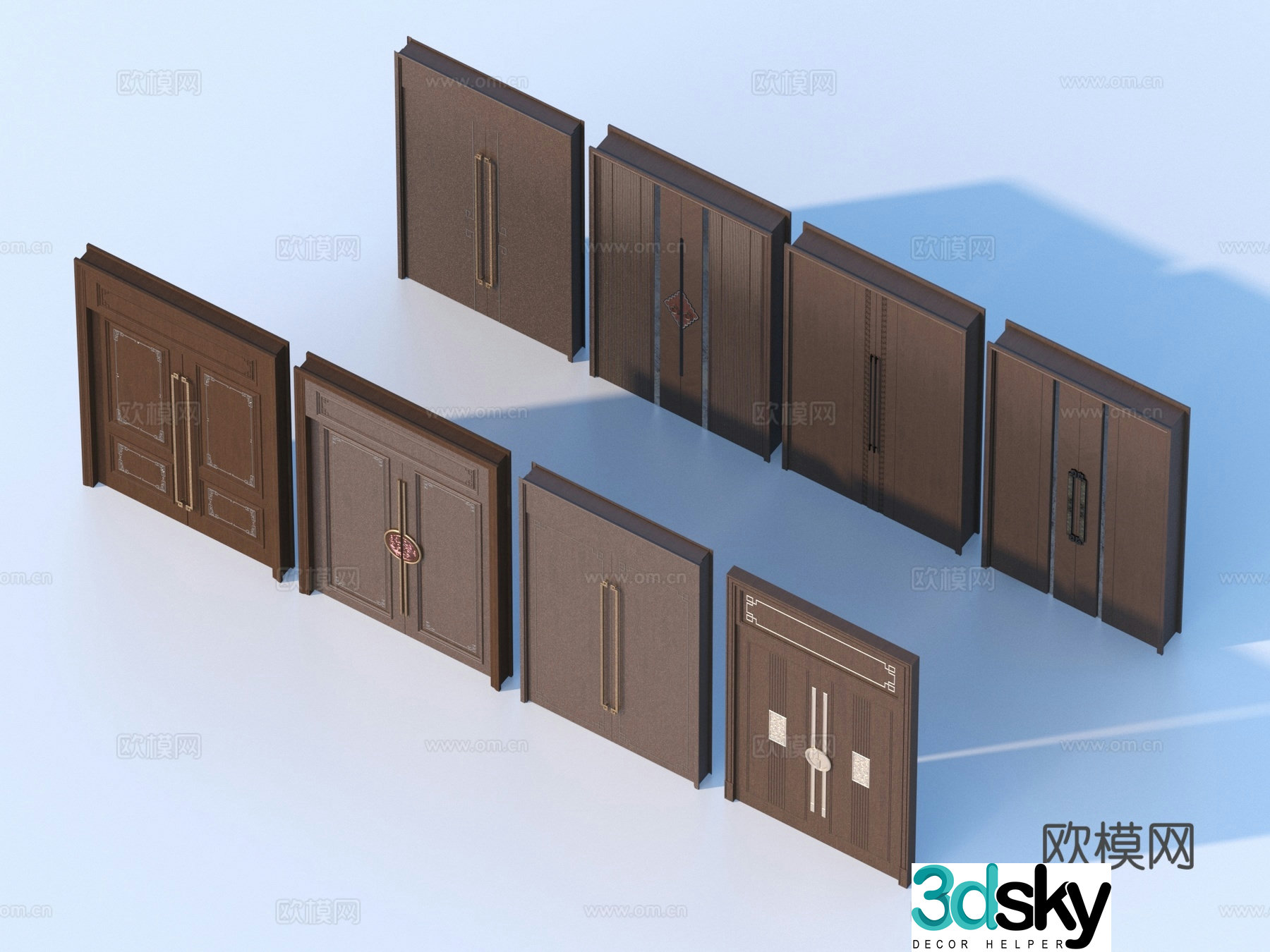 Door Door Wooden Door Single Open Door Glass Door Double Open Door 3D Model