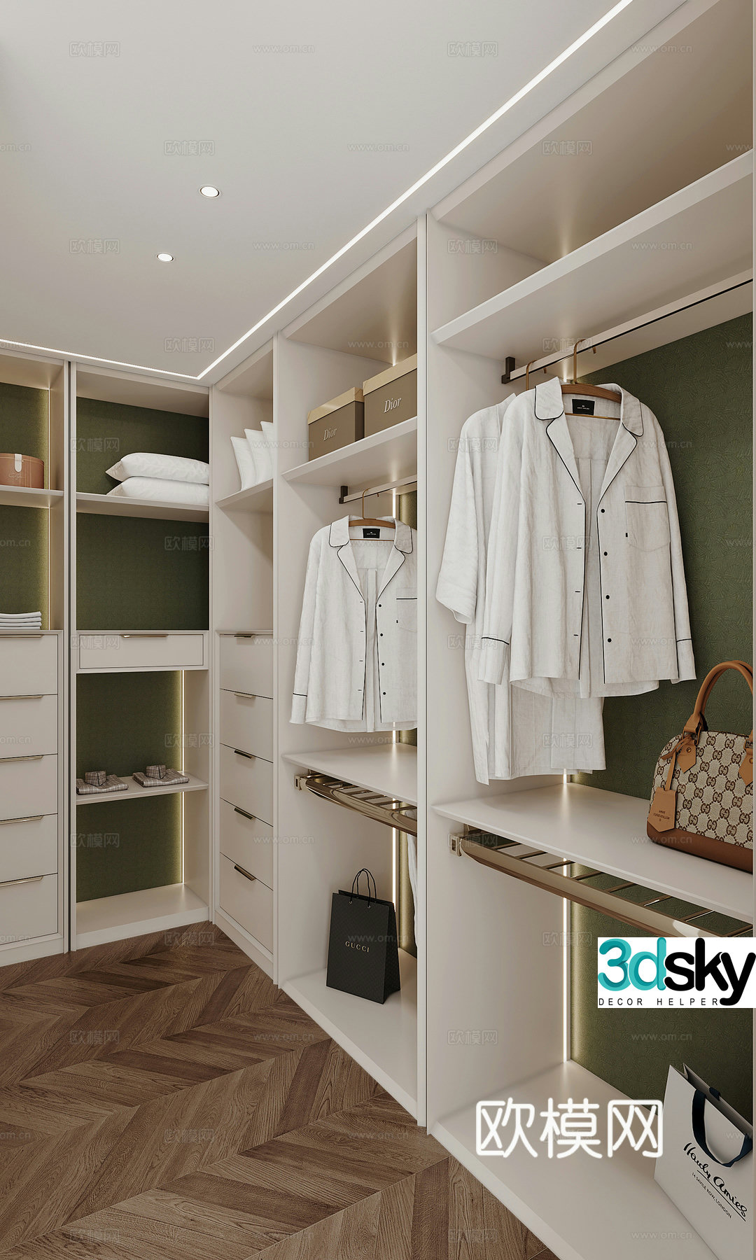 Master bedroom cloakroom 3d model